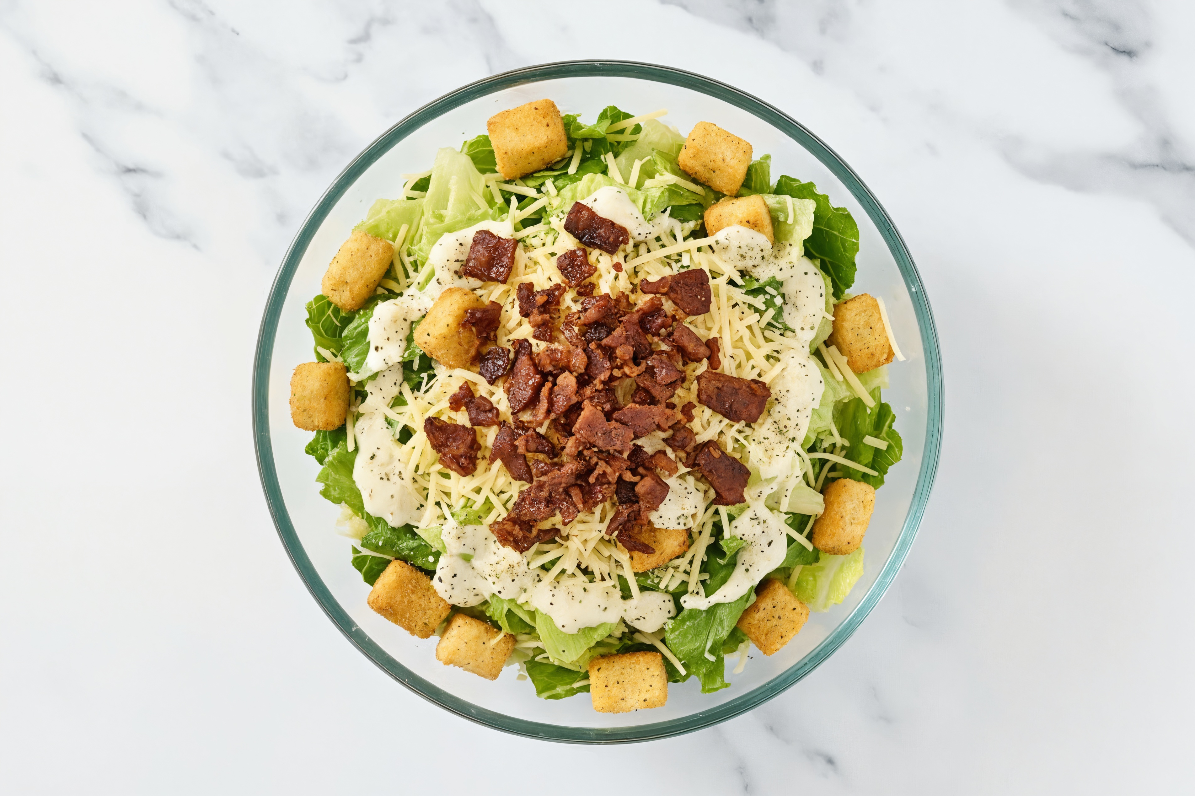 Crumbled MyBacon Caesar Salad