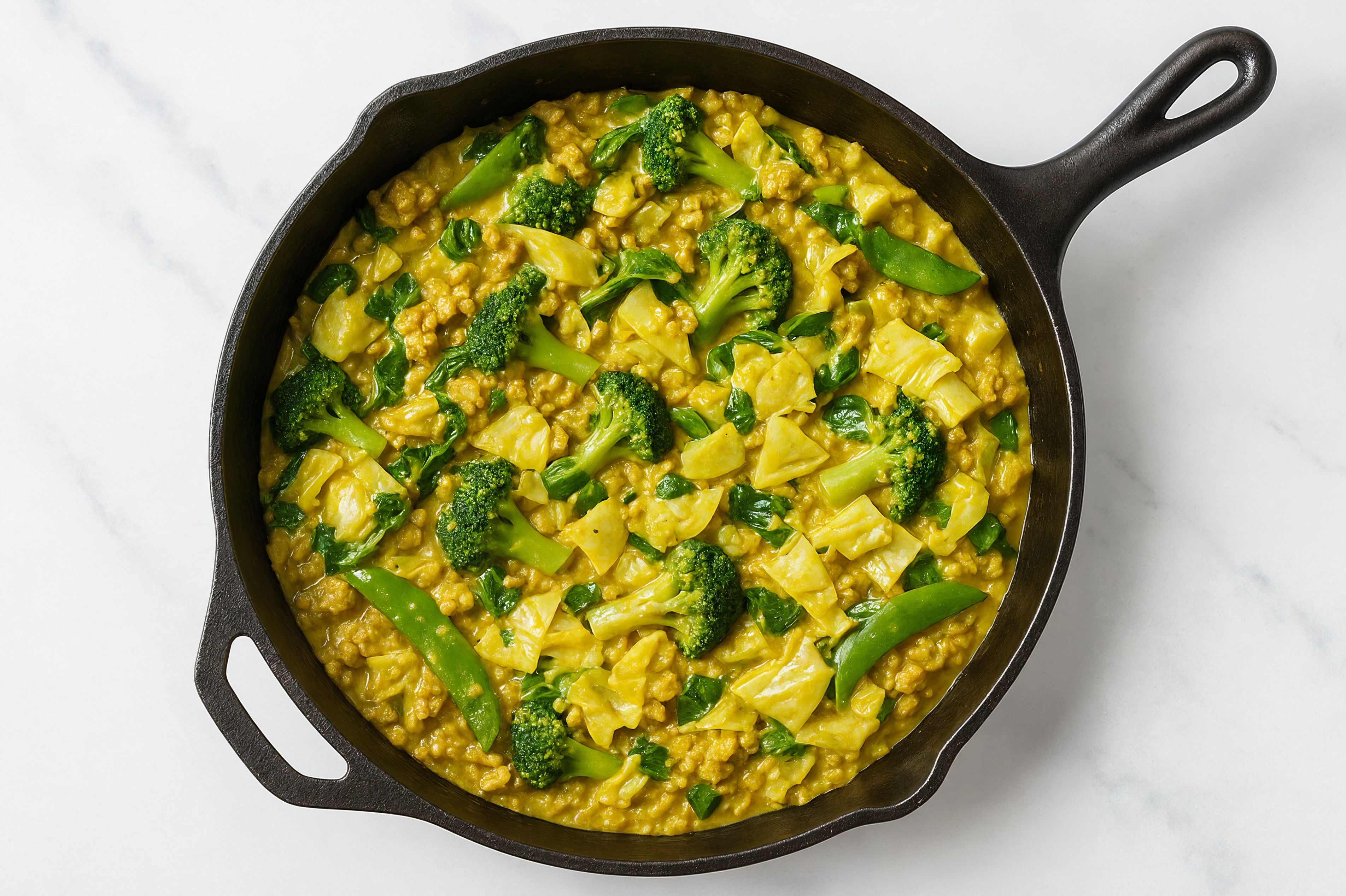 Curry Bok Choy + Ground Turkey Stir-Fry with Brown Rice