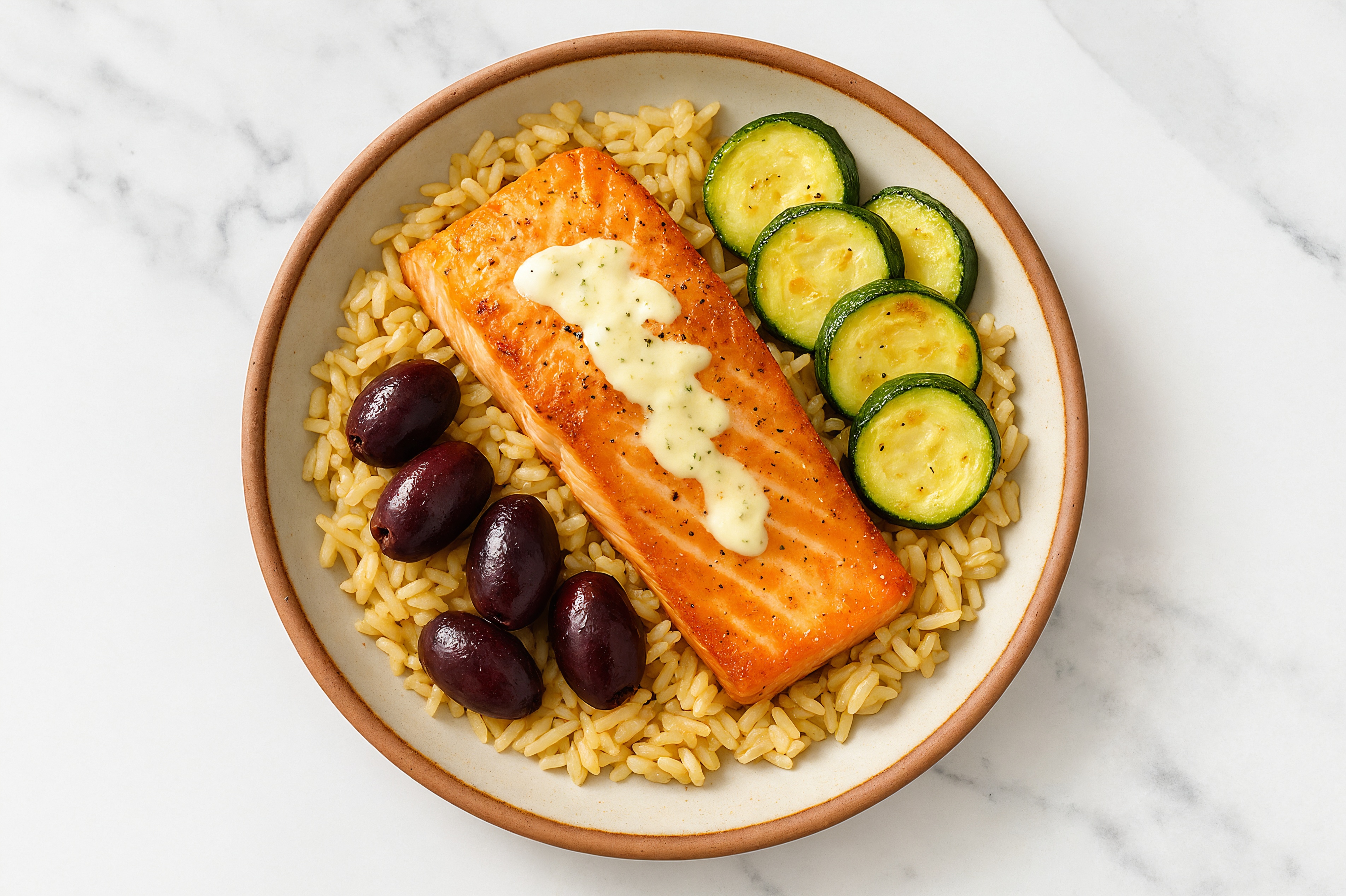 Mediterranean Salmon Grain Bowl