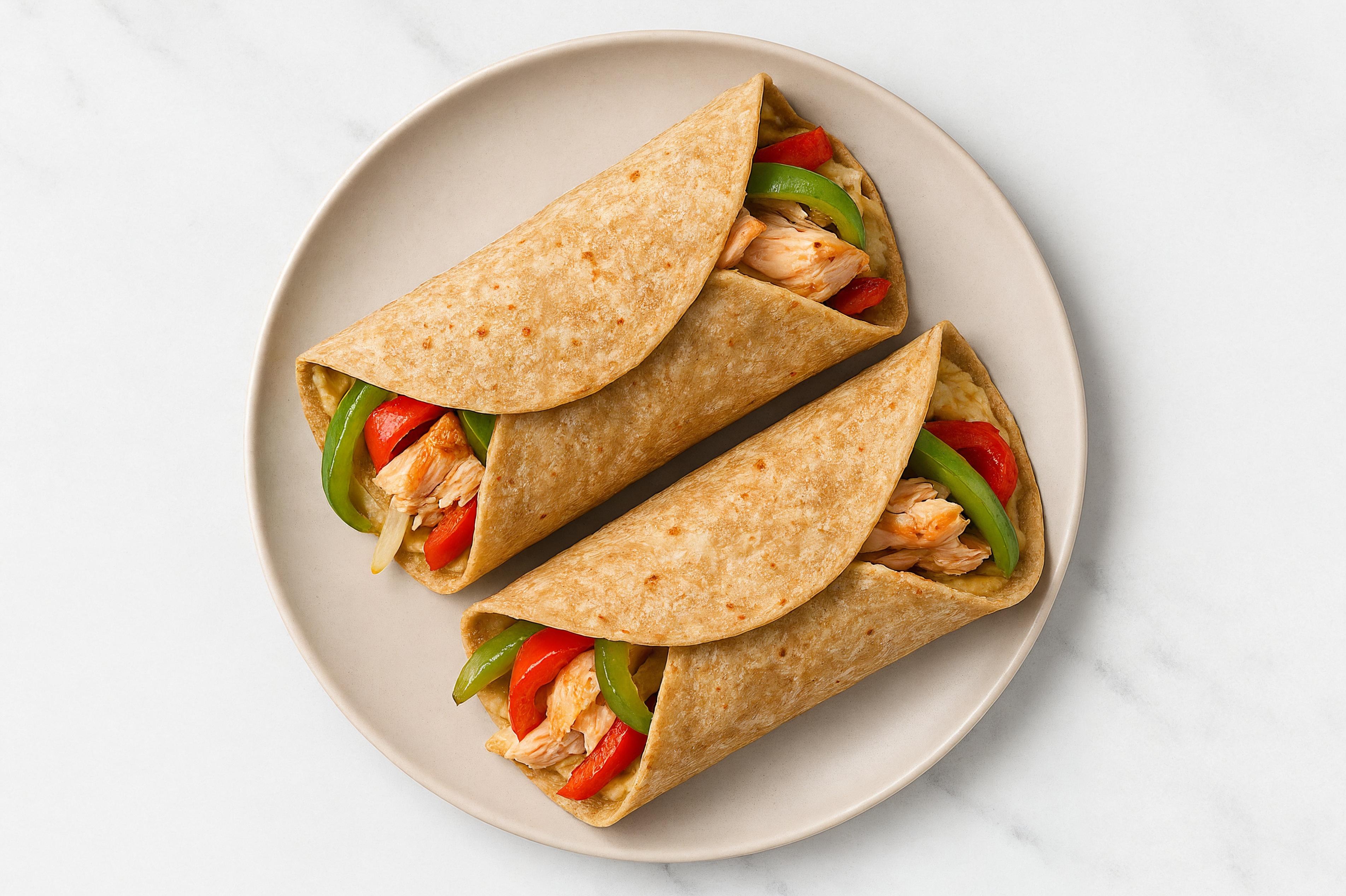 Whole Grain Hummus Salmon Wrap