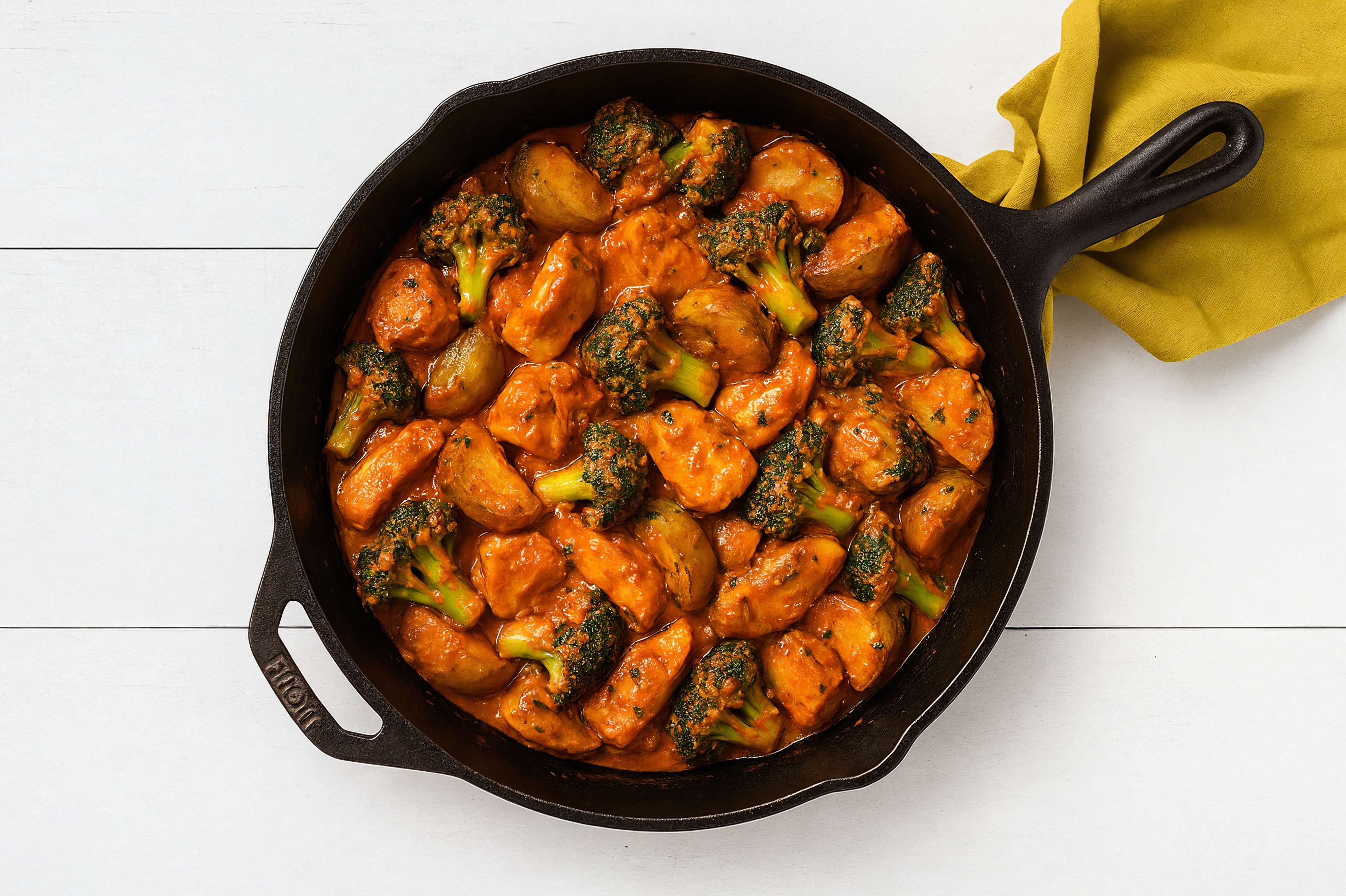 Chicken Tikka with Organic Broccoli + Rosemary Potatoes