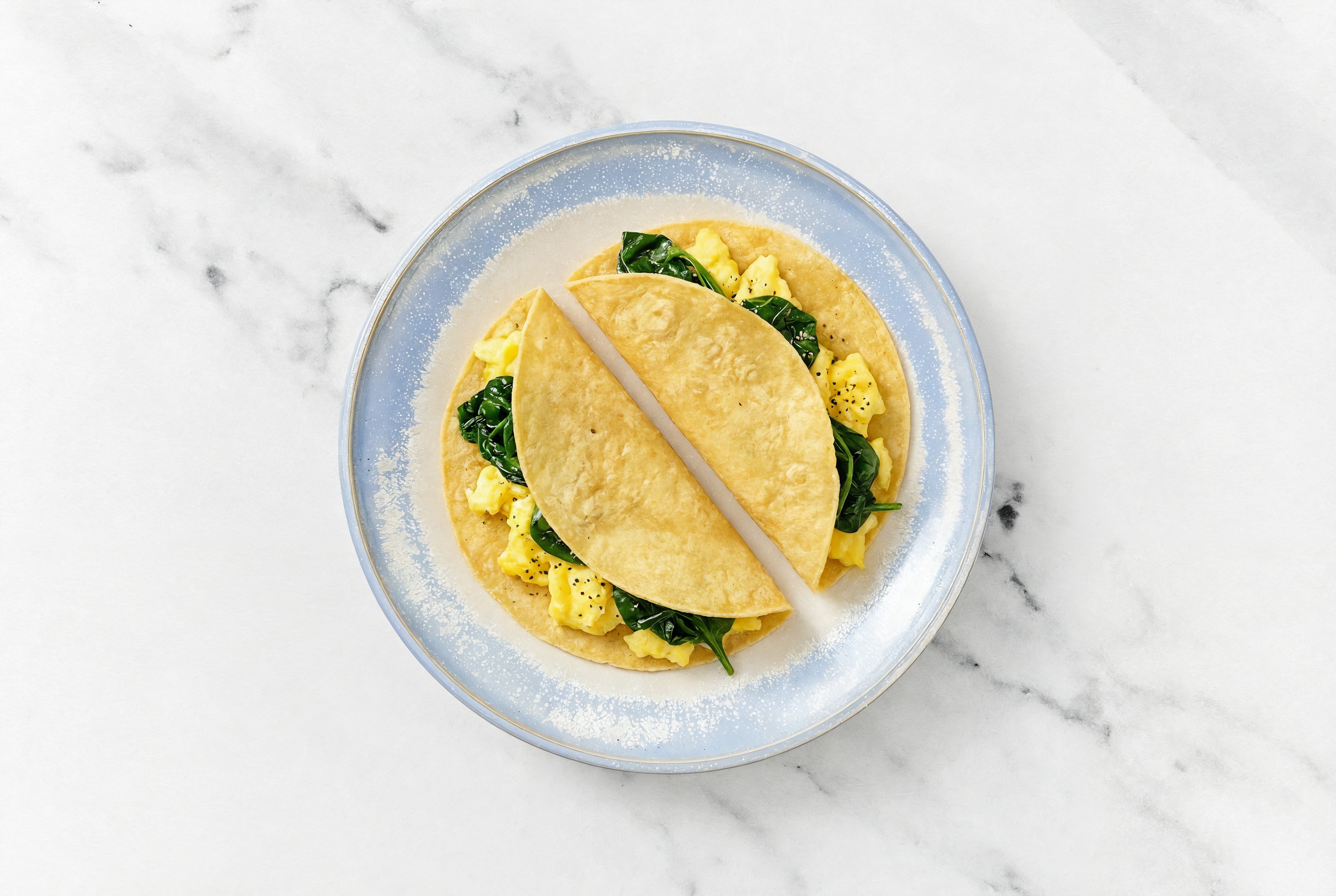 Spinach Egg Tacos