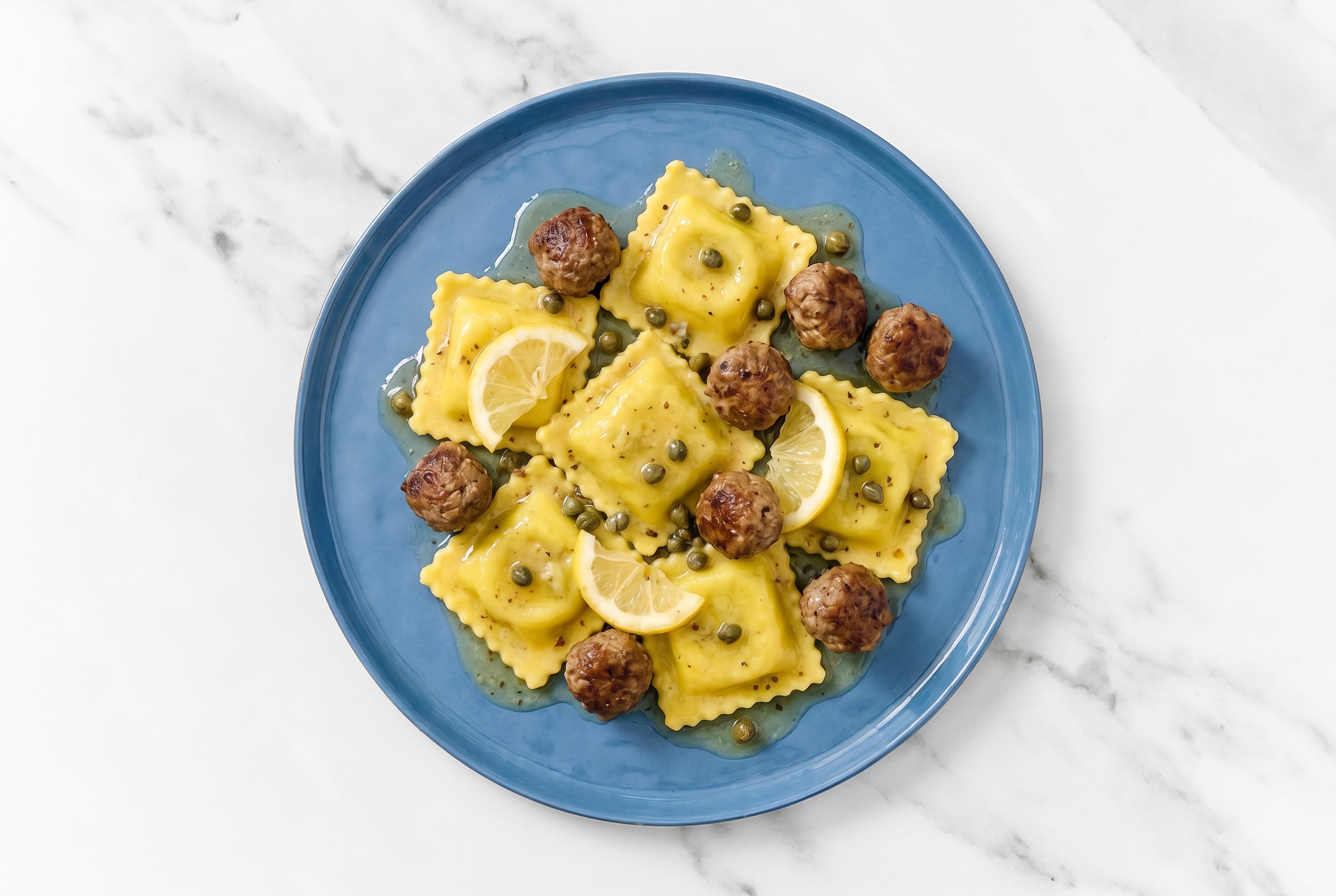  Grandma's Italian-Style Ground Beef Meatball Ravioli Piccata