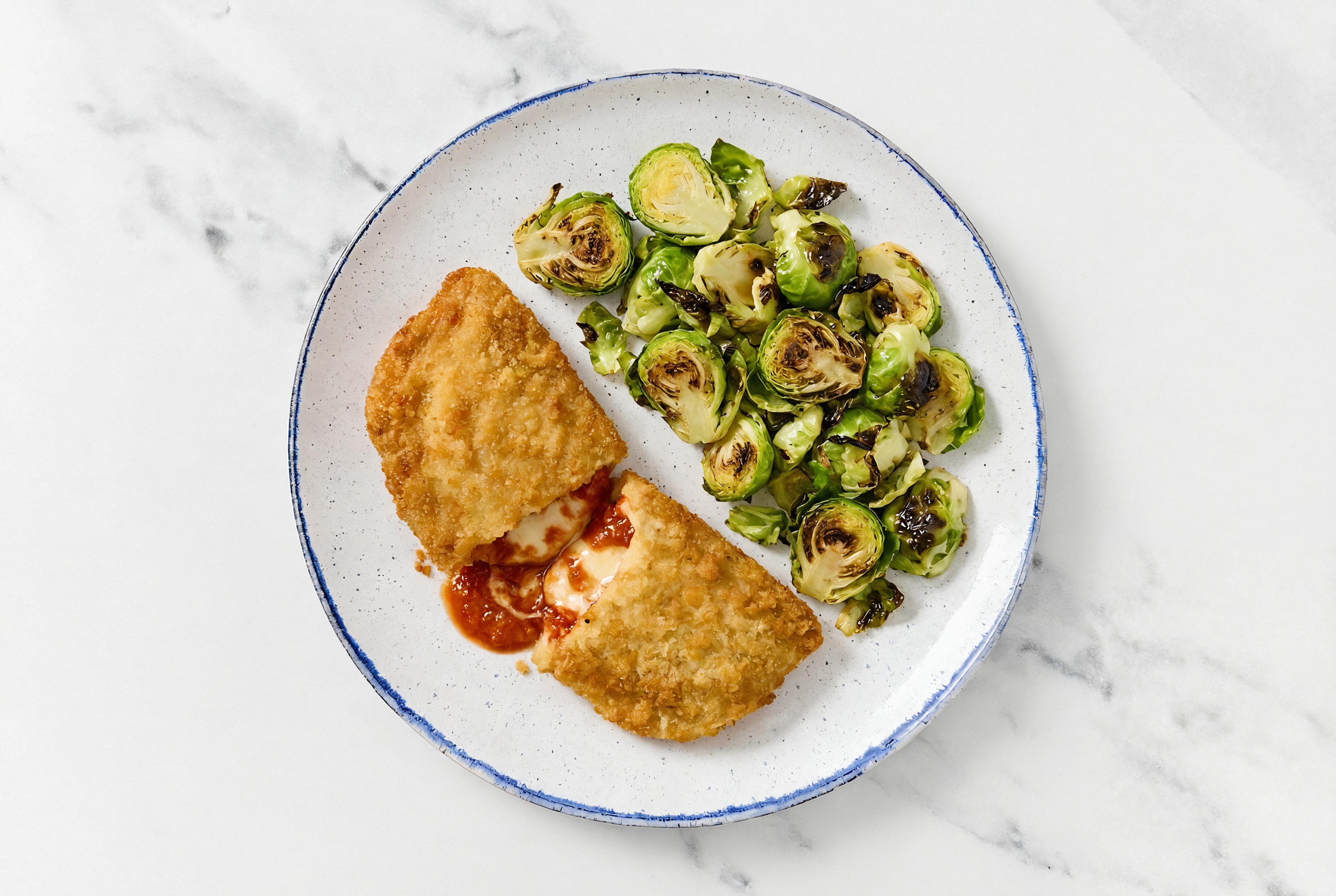 "Chicken" Parm with Brussels