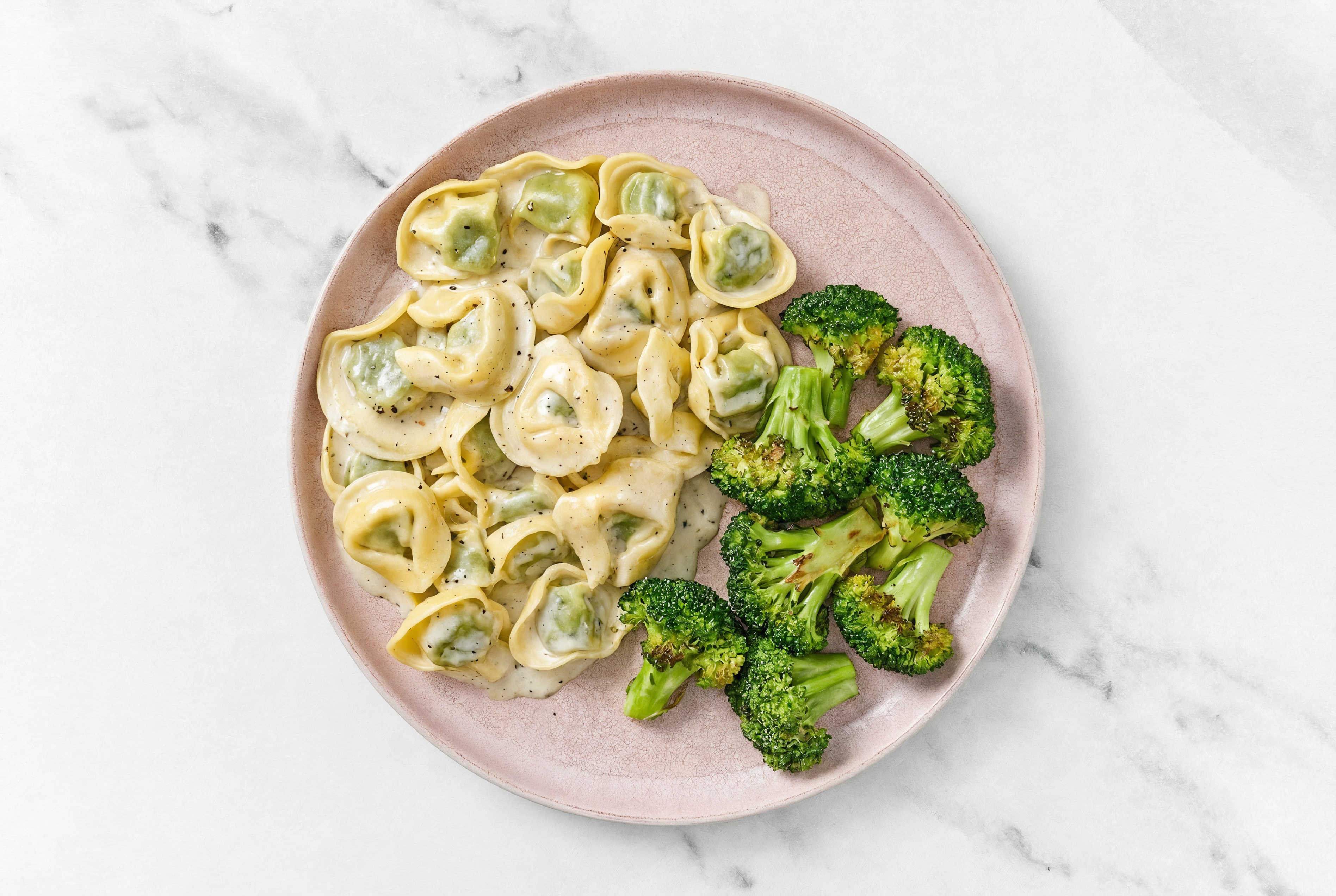 Alfredo Cheese Tortellini + Broccoli