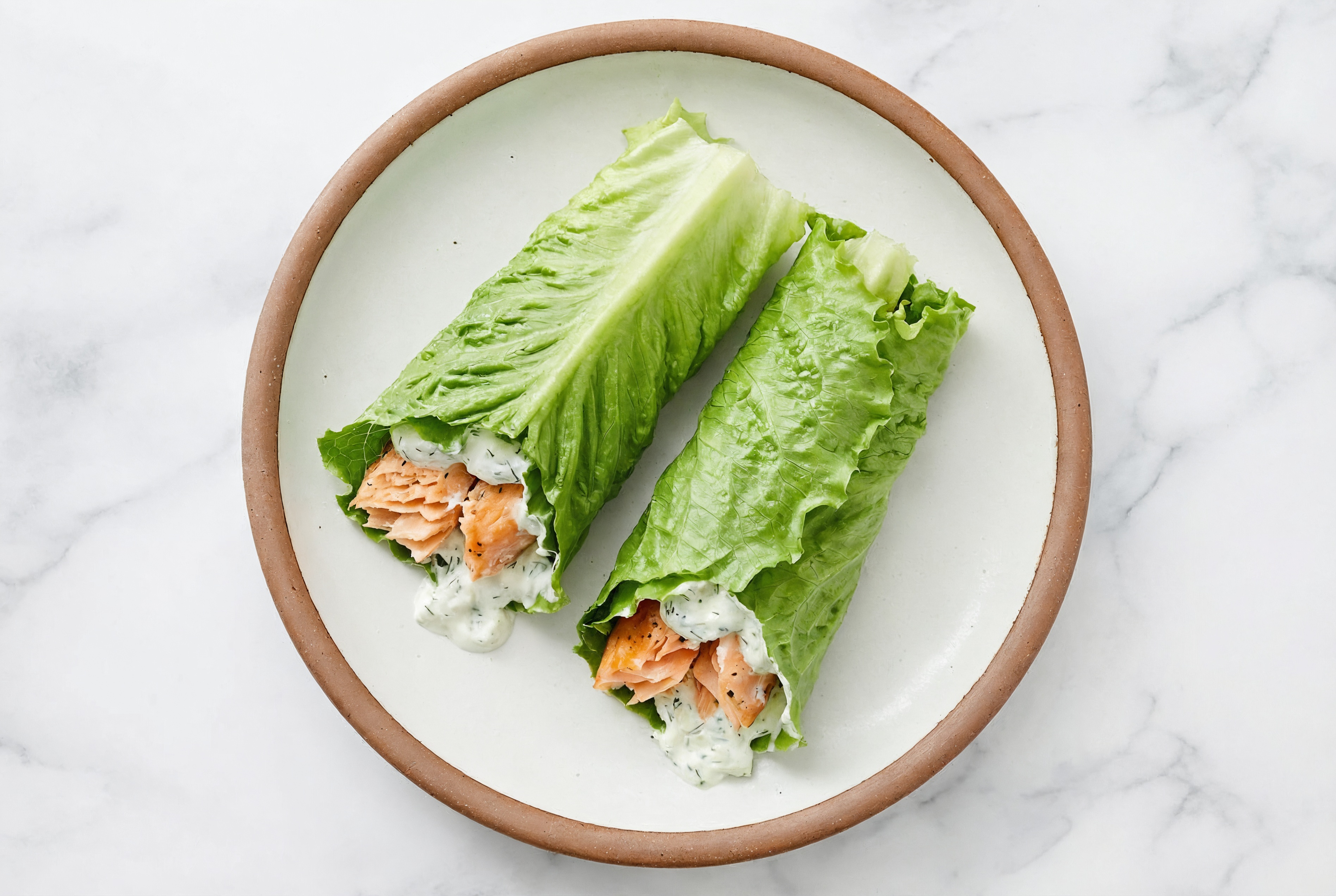 Salmon Tzatziki Lettuce Wraps