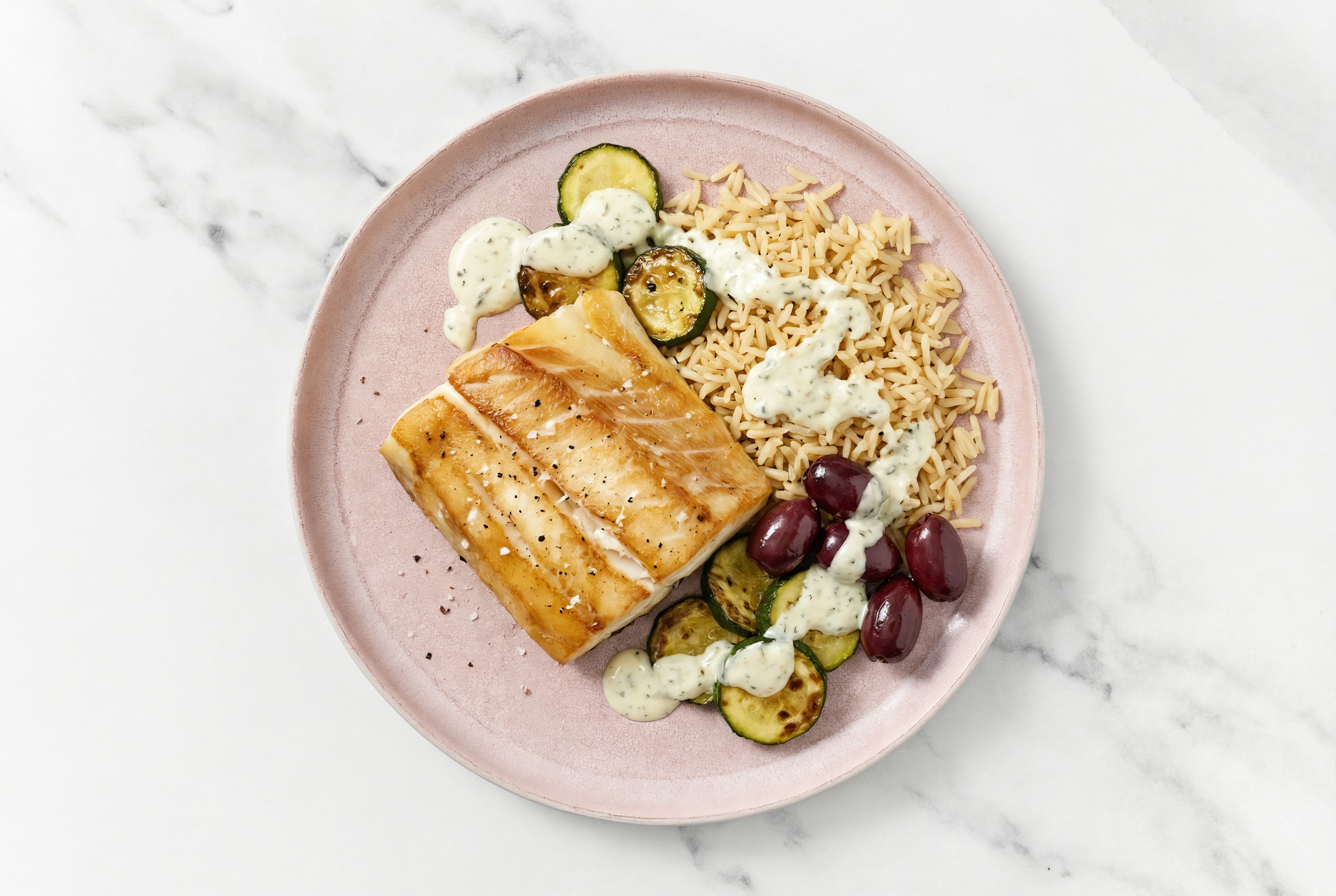 Mediterranean Barramundi Grain Bowl