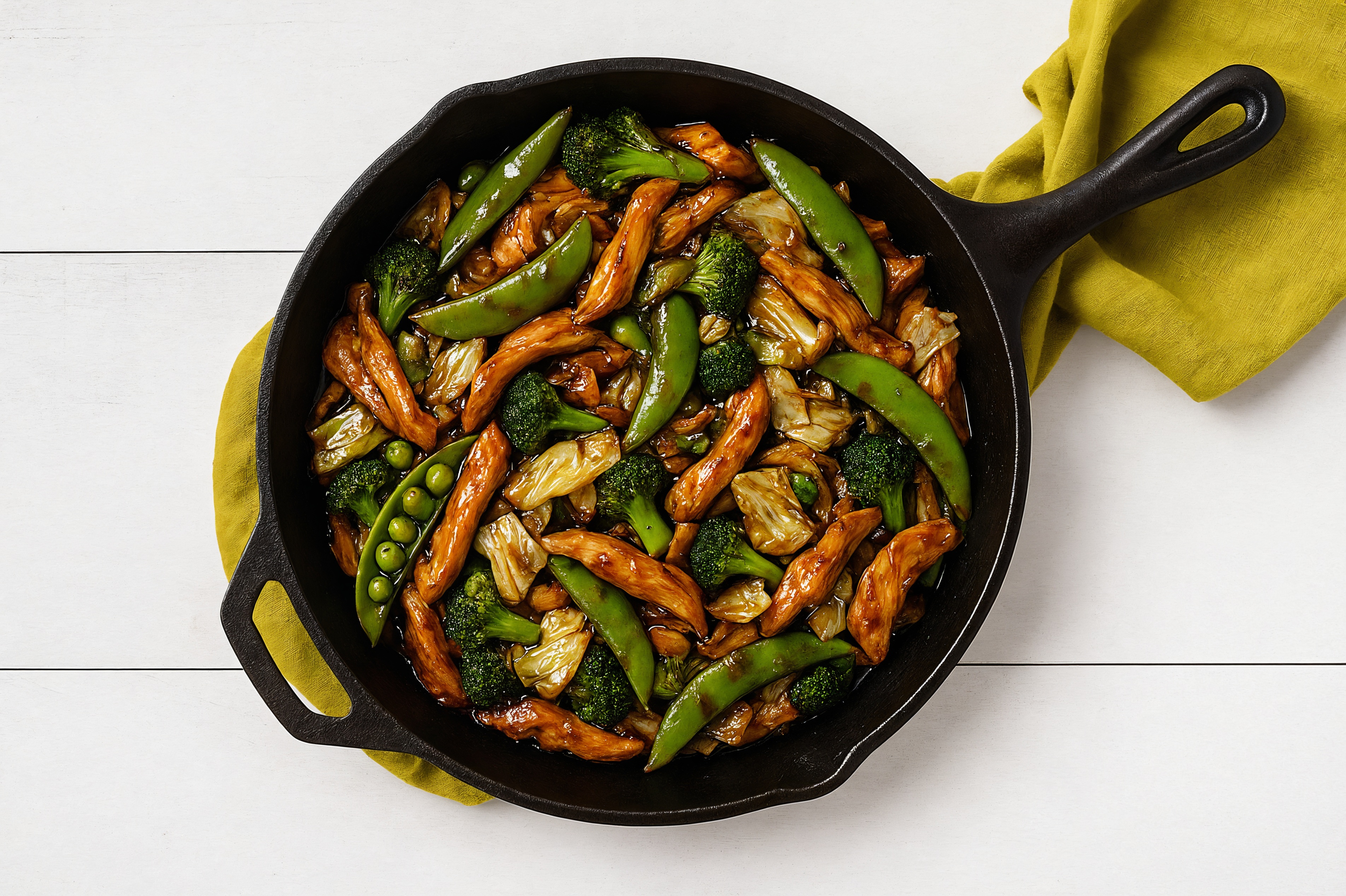 Japanese BBQ Chicken Stir-Fry with Snap Peas & Bok Choy