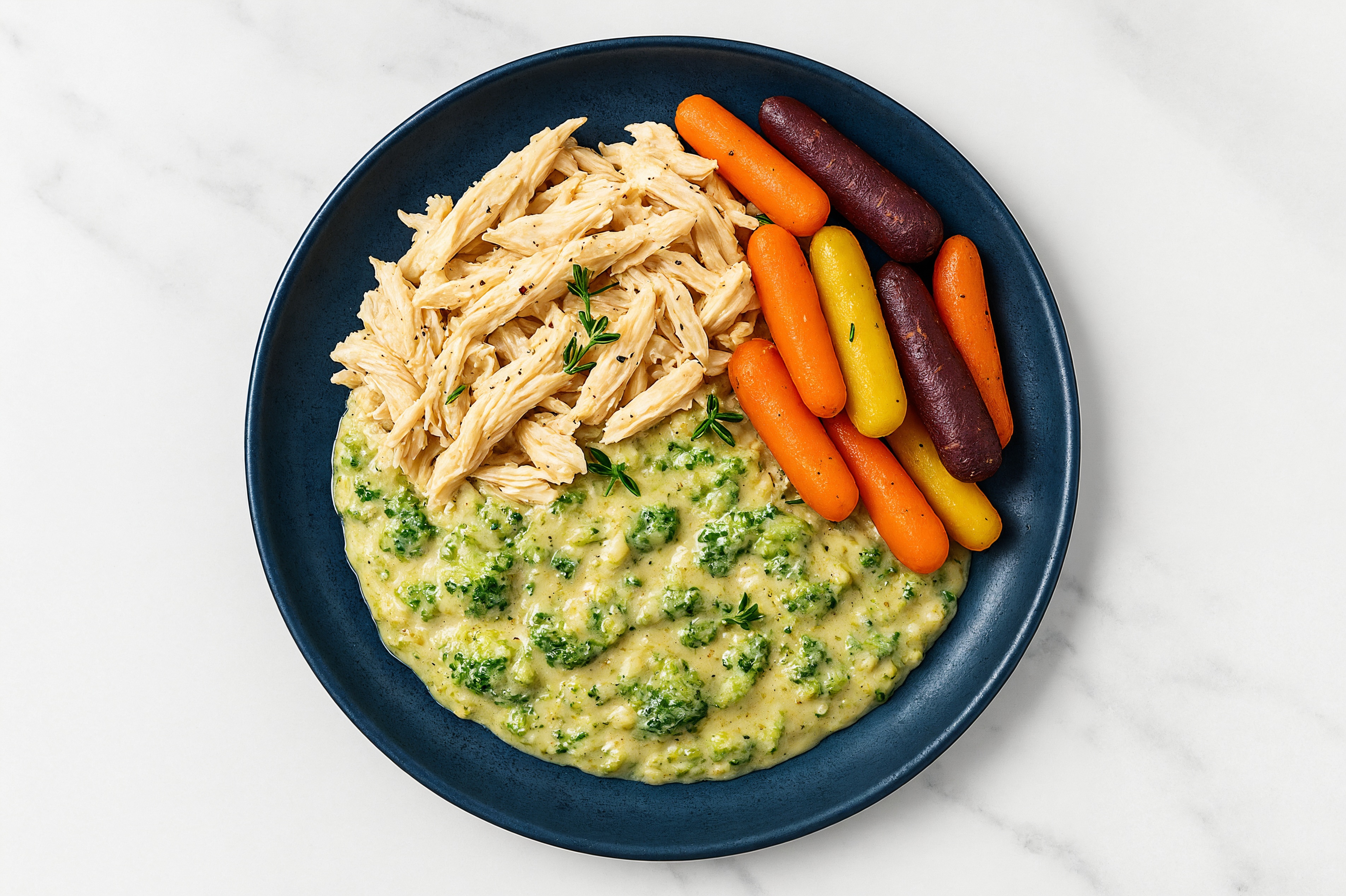 Chicken + Creamy Rosemary Mushroom Truffle Sauce Broccoli Mash