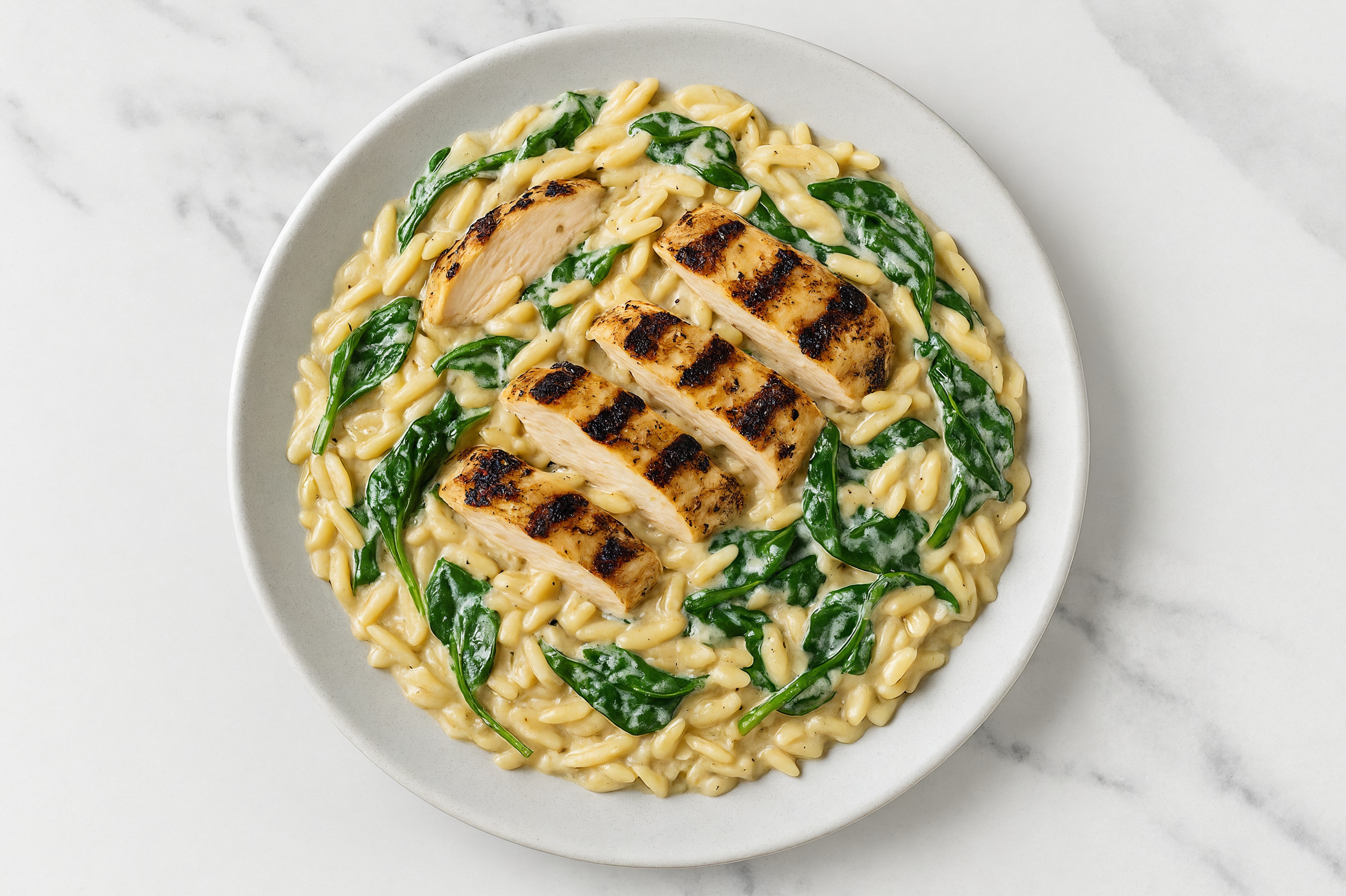 Grilled Mediterranean Chicken Breast Orzo Truffle