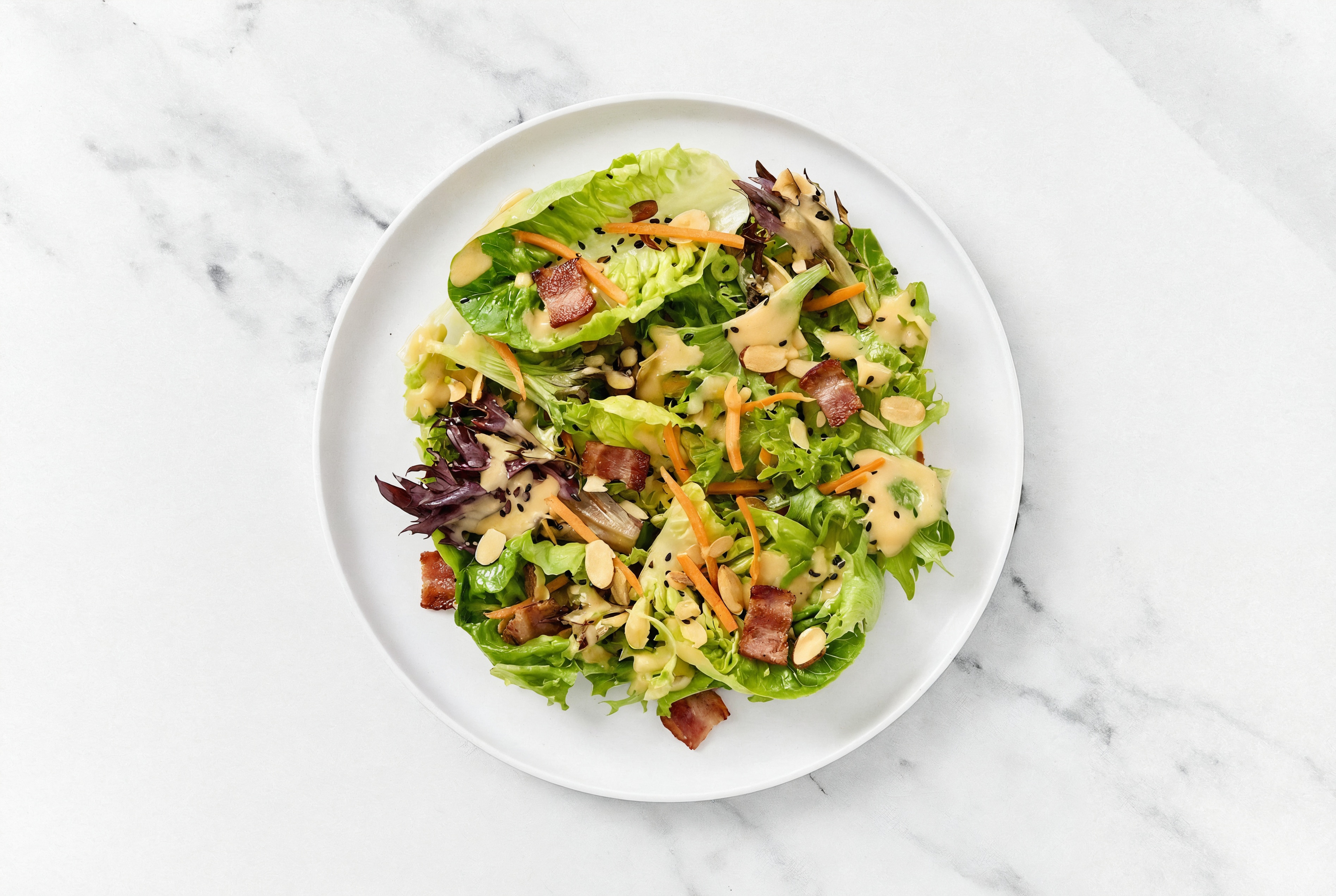 Little Gem Salad with Turkey Bacon