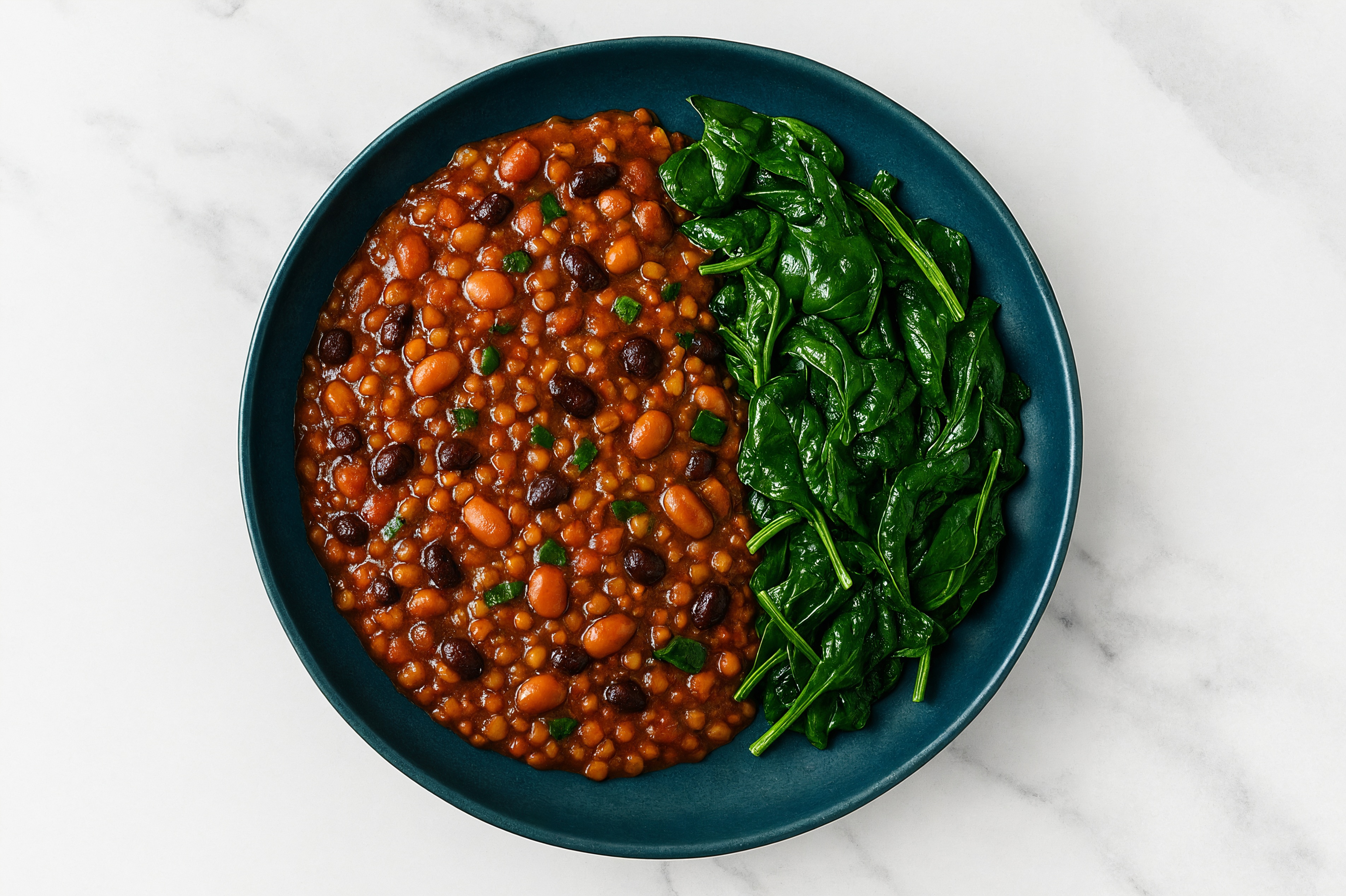 Homestyle Lentil Chili with Baby Spinach