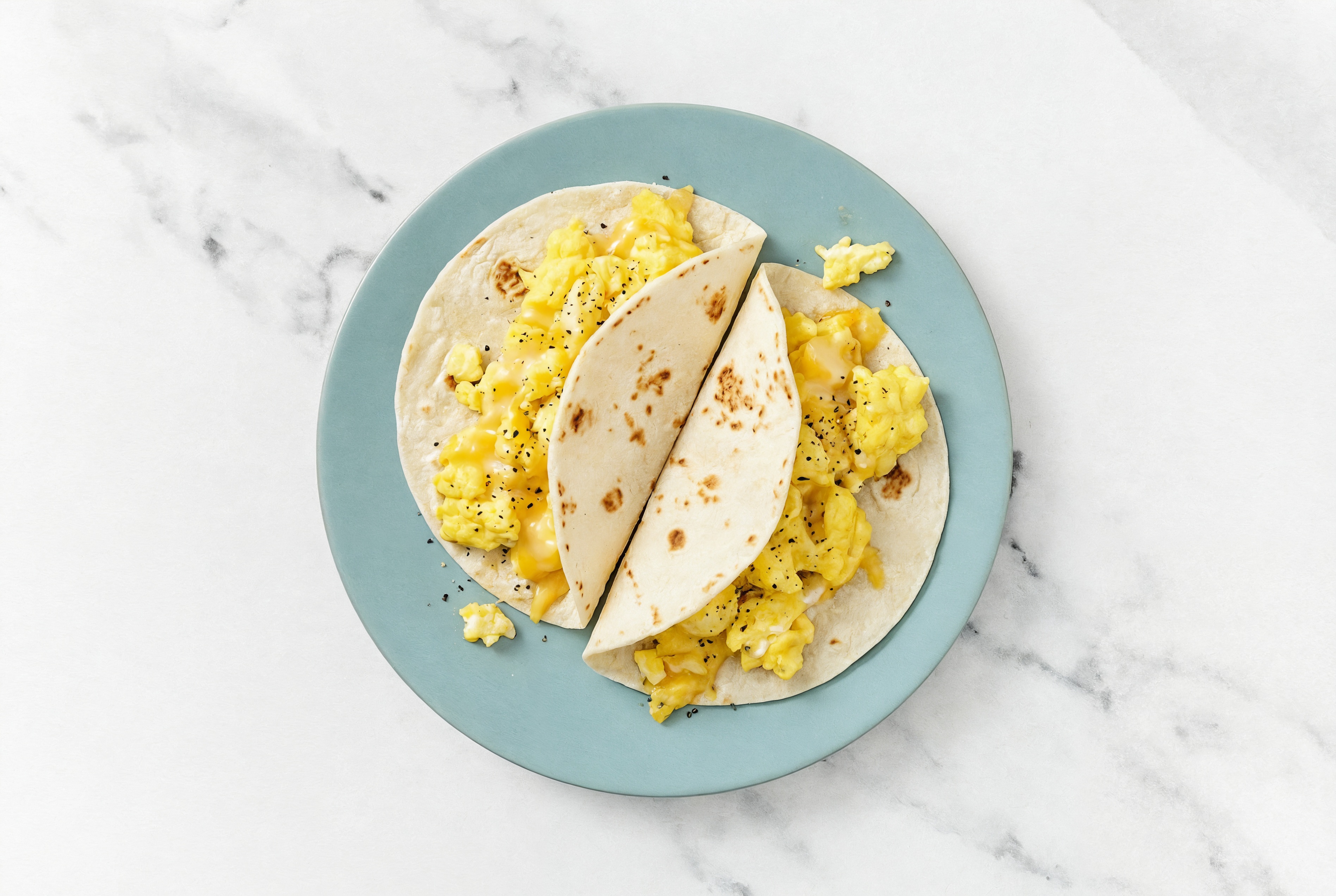 Simplest Cheesy Egg Brunch Tacos