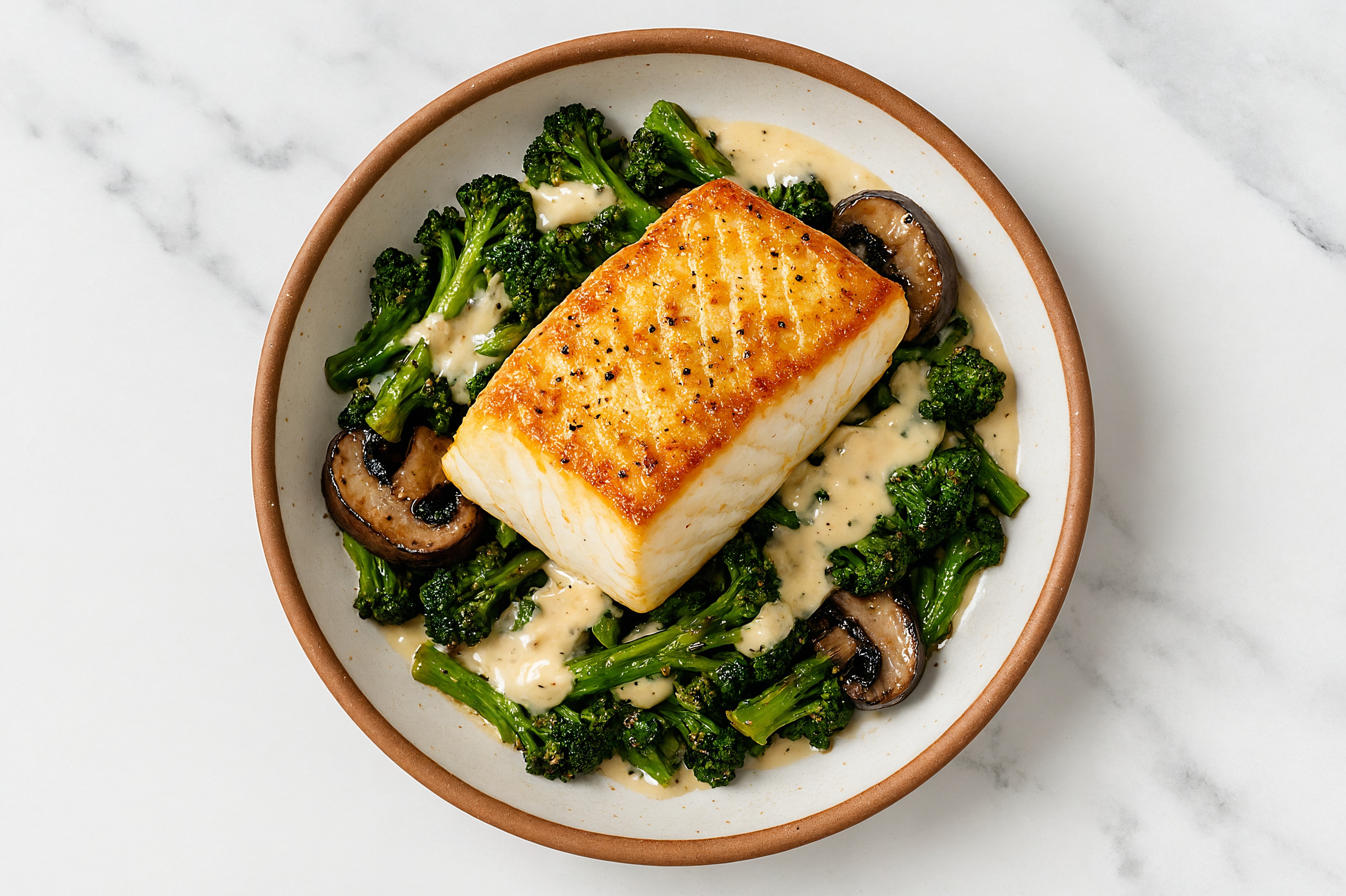 Umami-ful Halibut Veggie Bowl