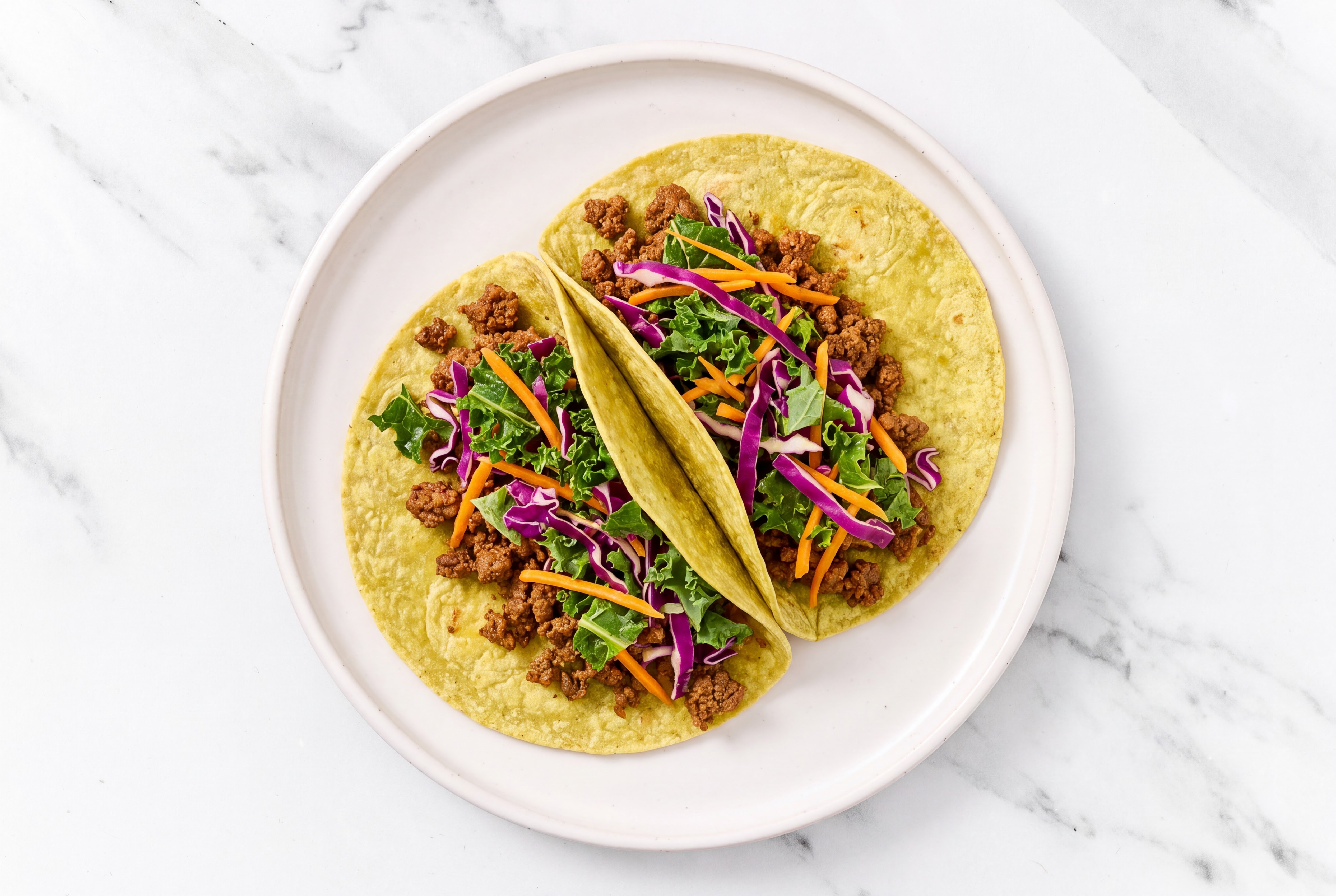 Classic Lean Beef Tacos with Spinach Tortilla