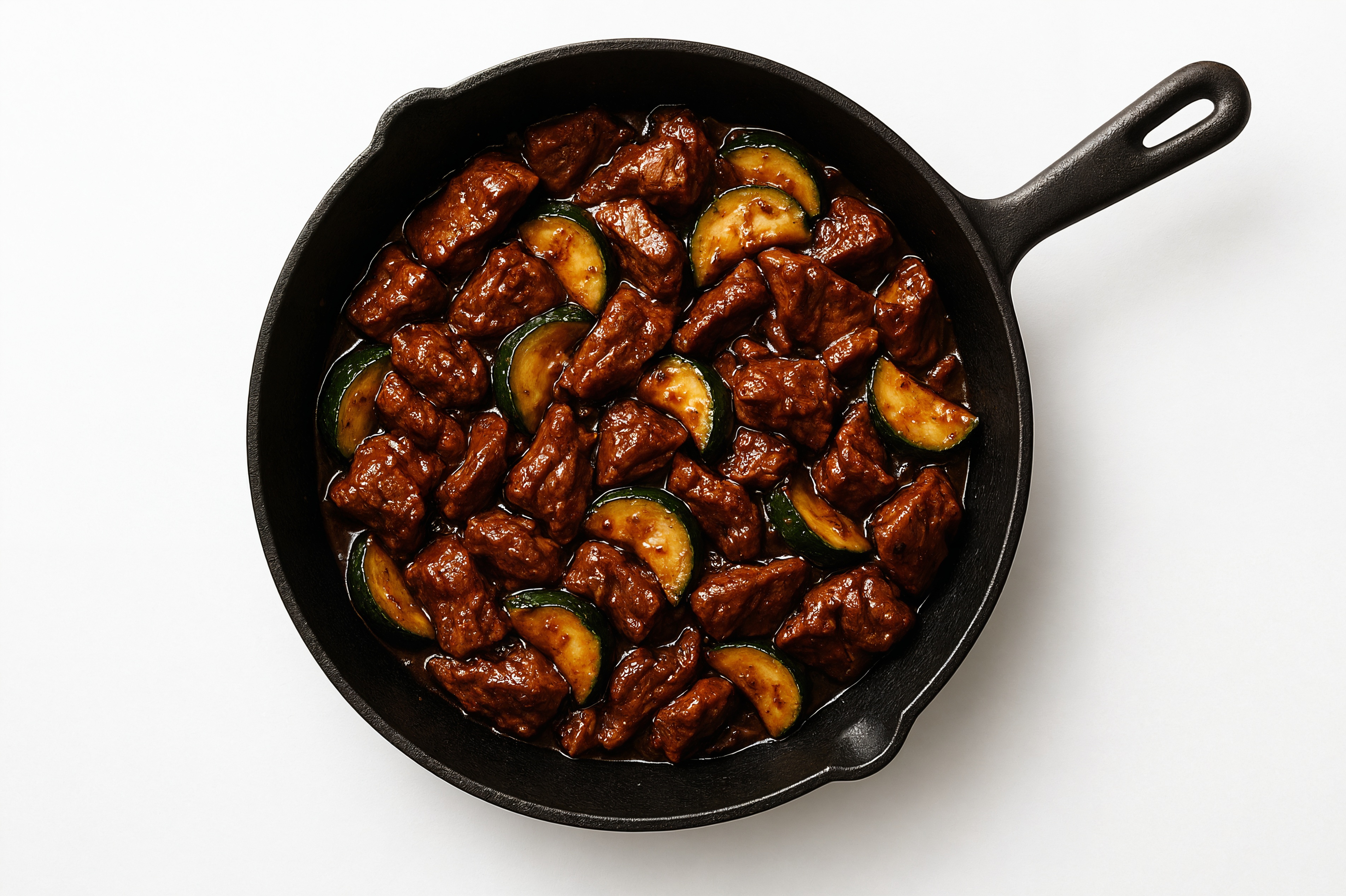 Tangy Pepper Sirloin Tip Stir-Fry with Zucchini