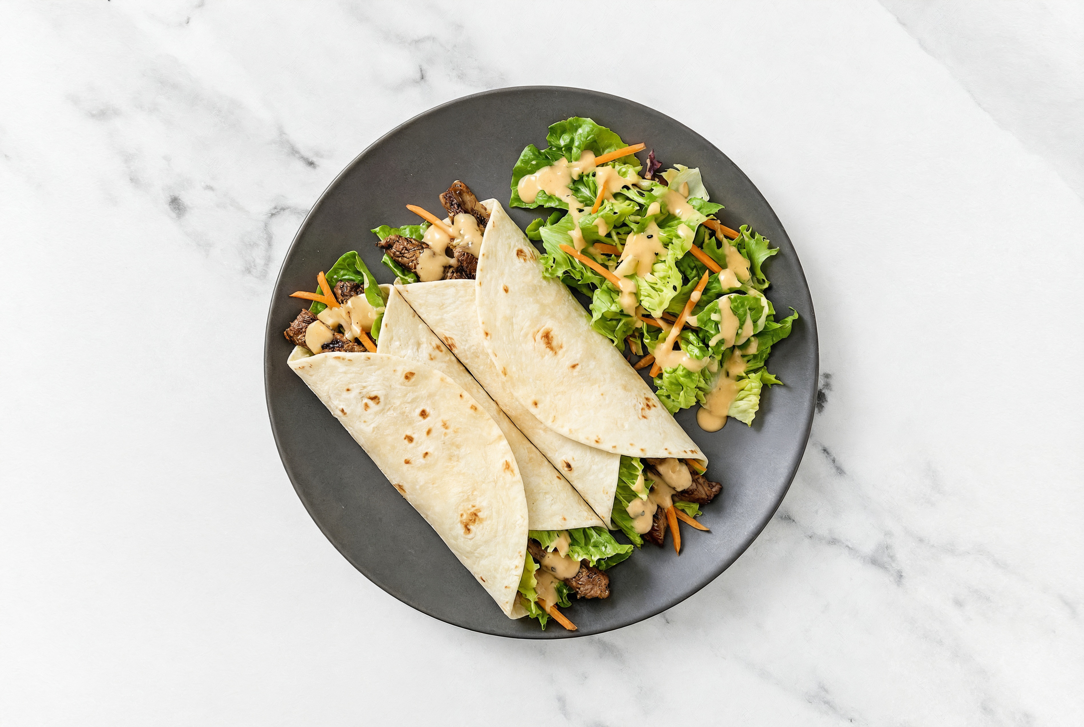 Barbacoa Beef Little Gem Salad Wrap