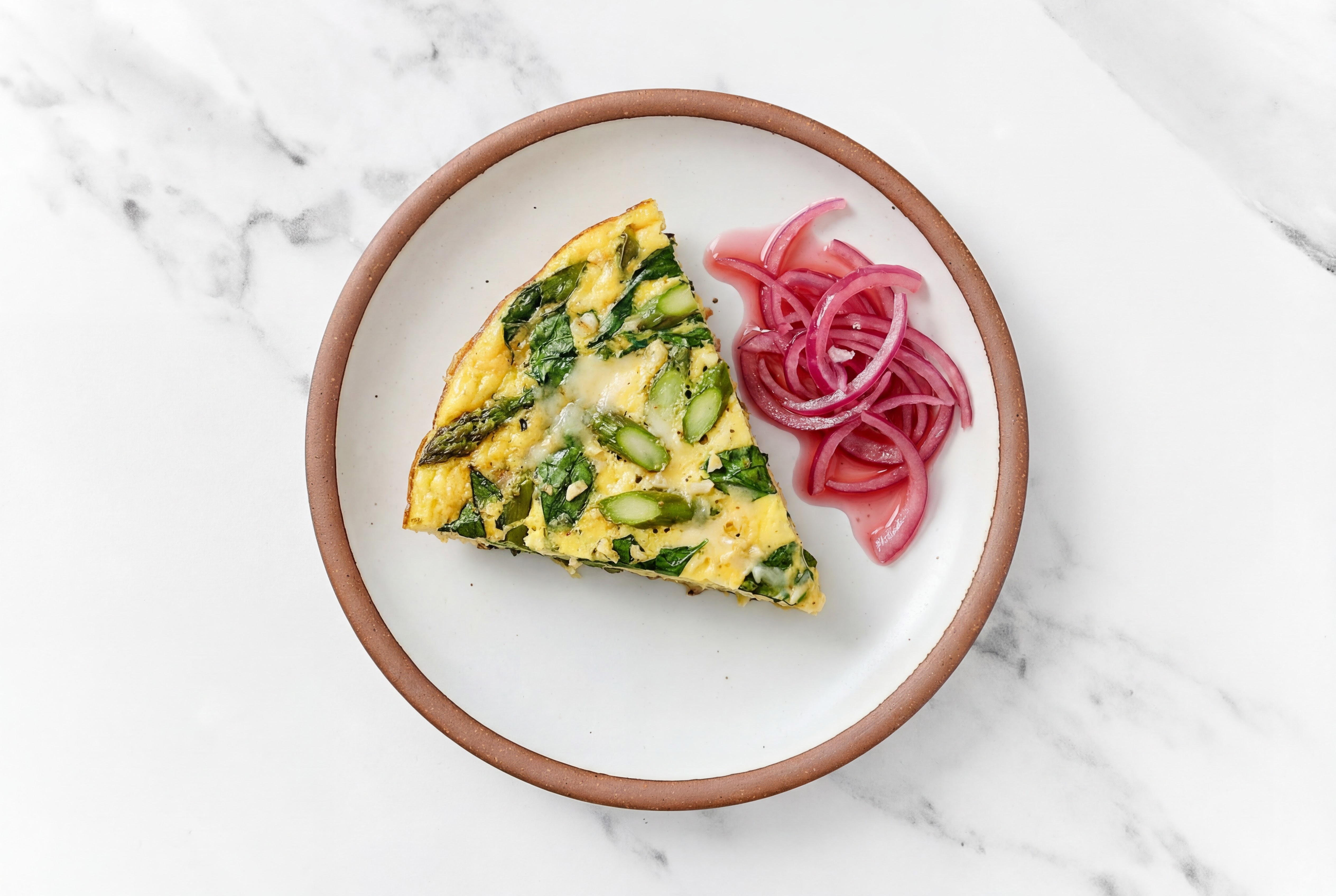 Asparagus, Provolone + Spinach Frittata