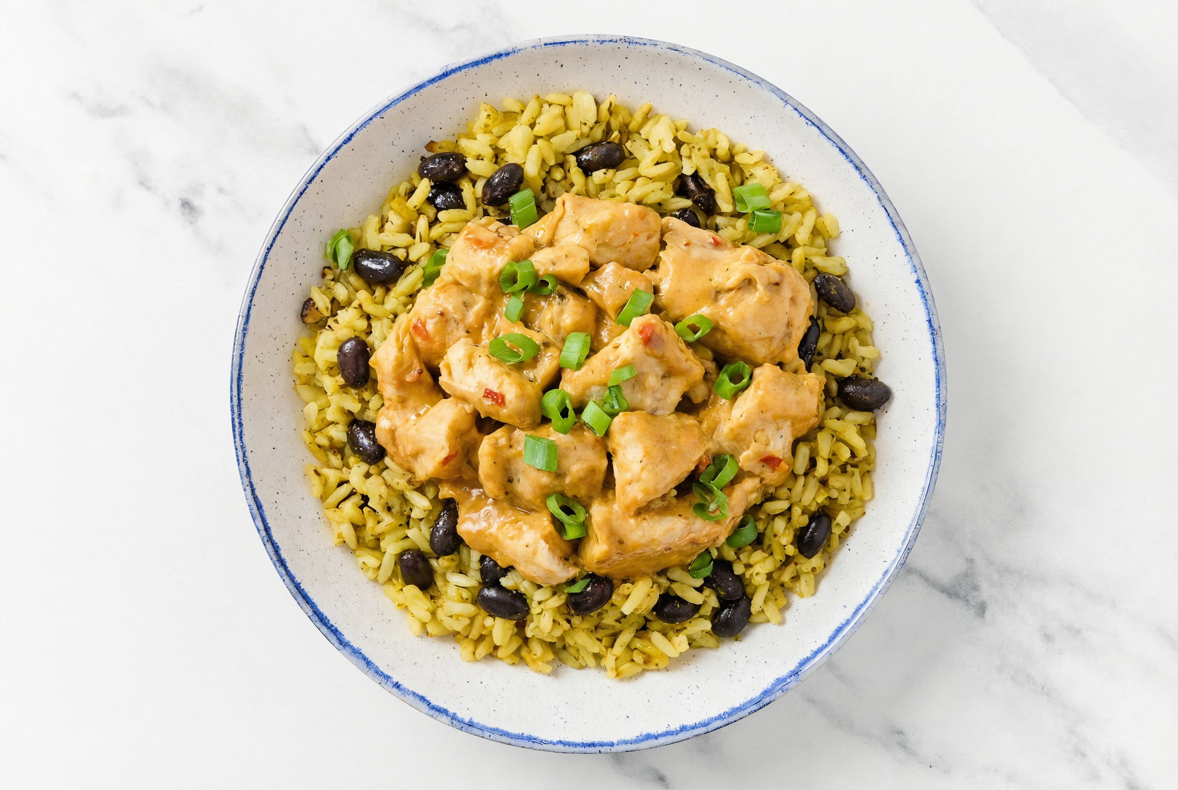 5-Minute Lemongrass Chicken + Rice with Beans