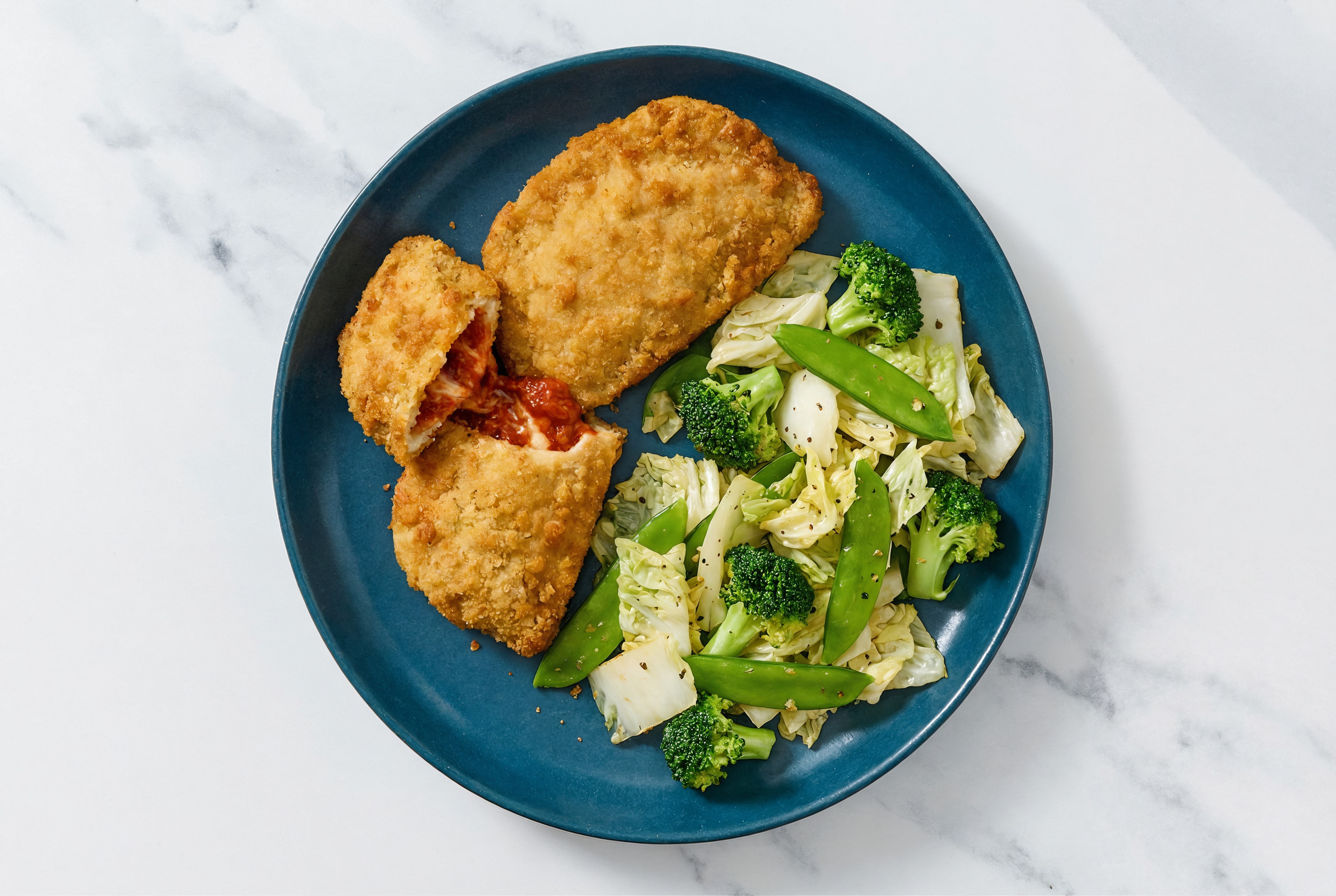 "Chicken" Parm with Bok Choy