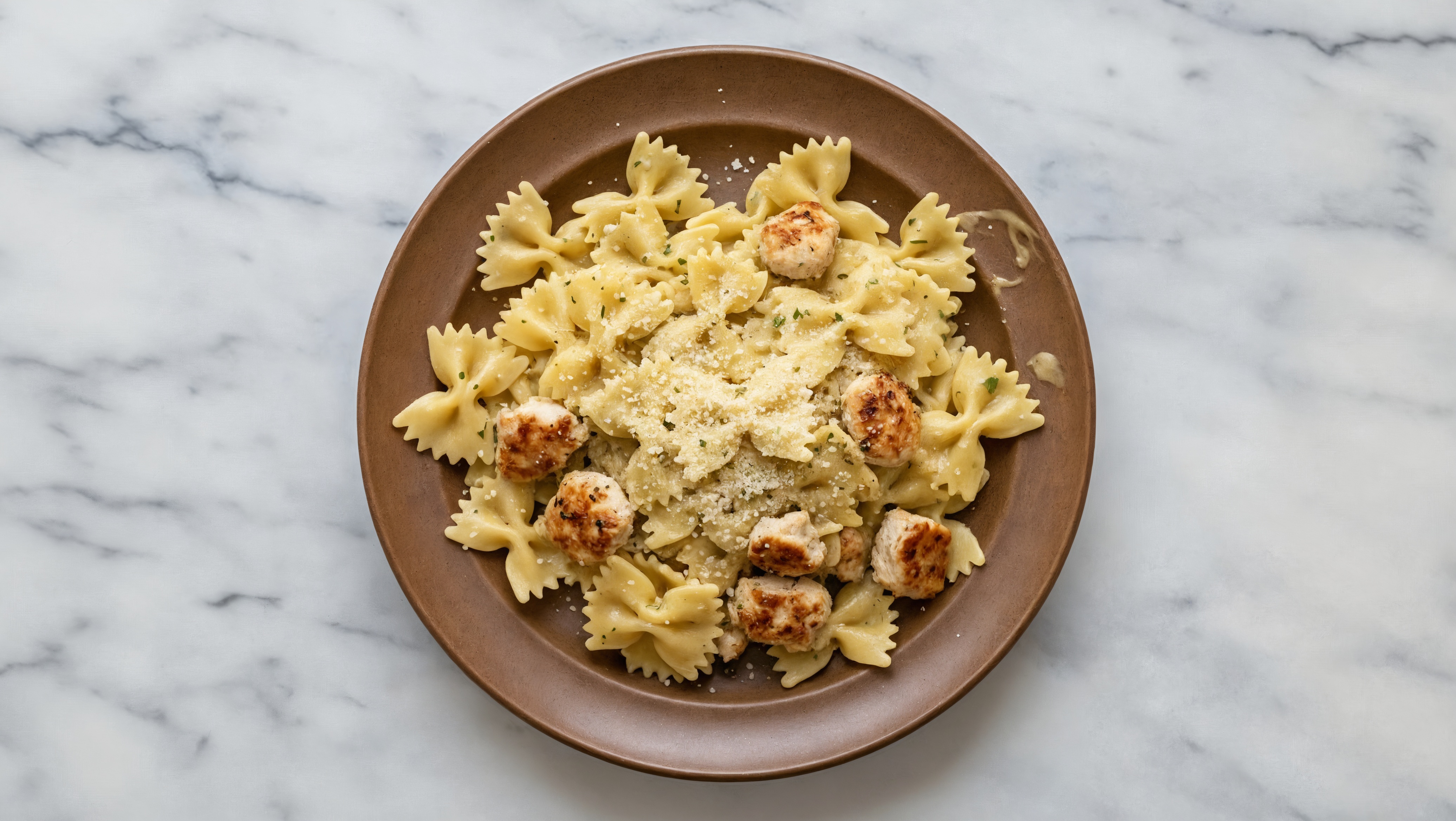 Cheesy Chicken Bacon Herb Cream Farfalle Pasta