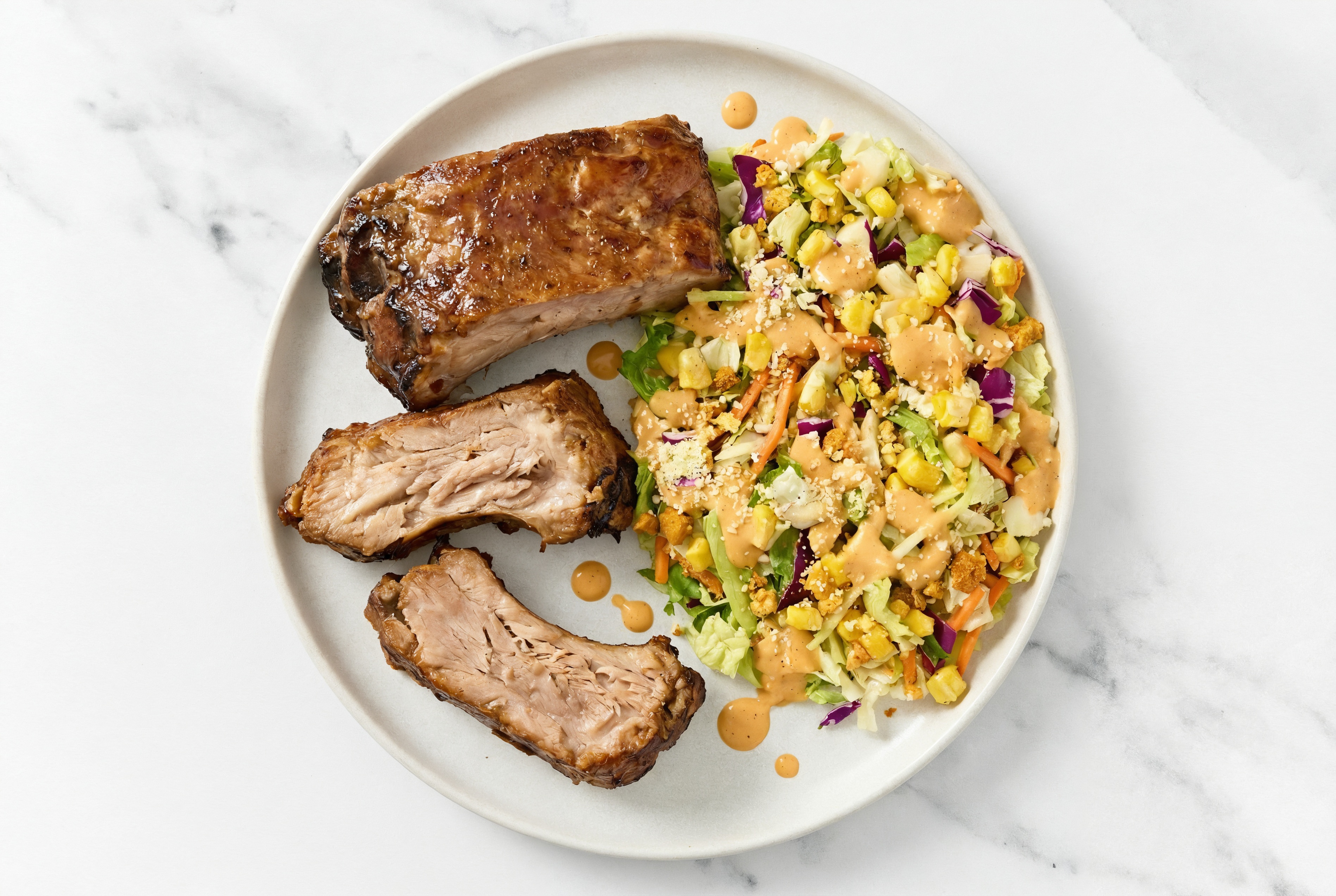 Savory Baby Back Ribs + Street Corn Chopped Salad