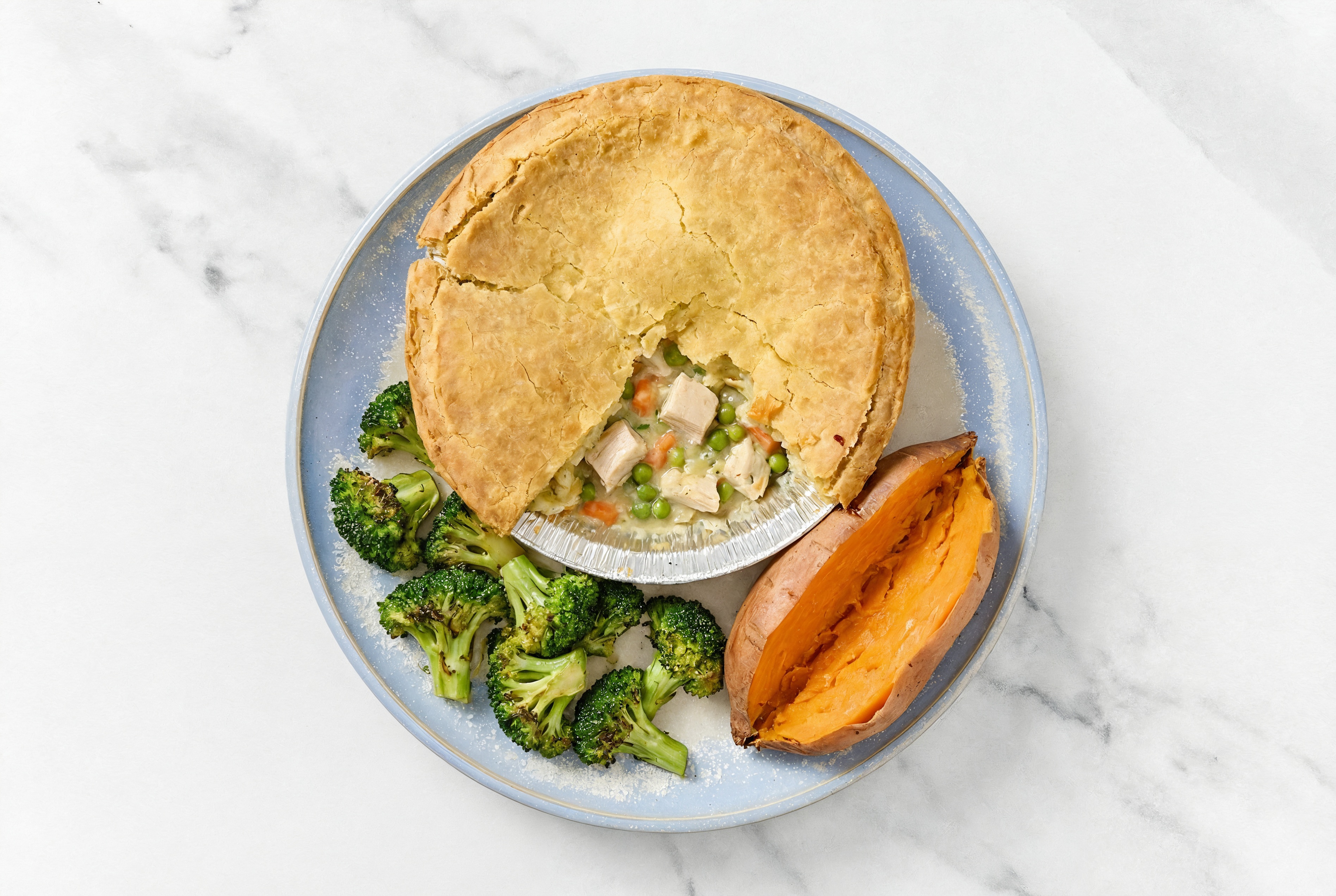 Chicken Pot Pie with Broccoli & Sweet Potato