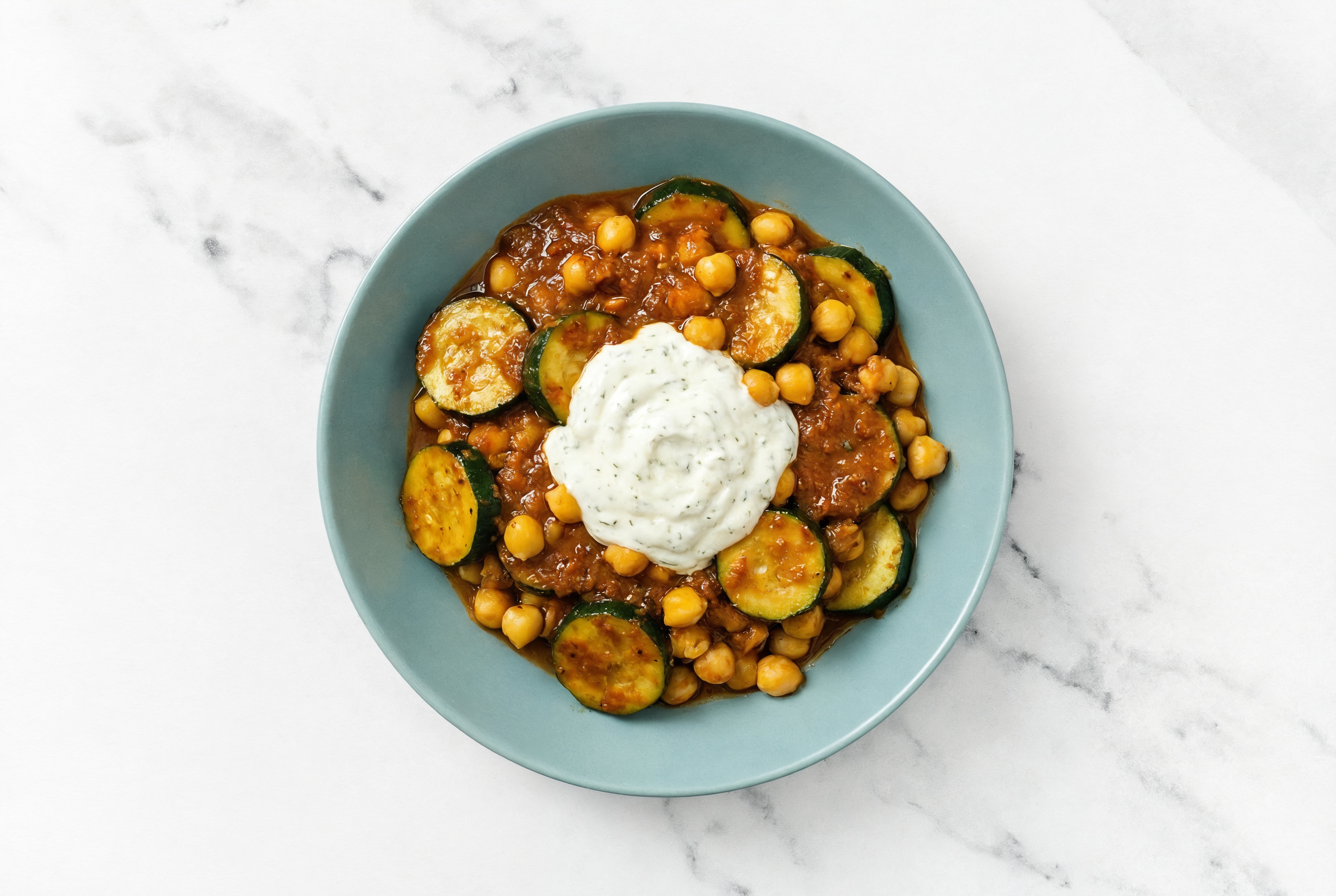  Spicy Vindaloo Chickpeas + Zucchini
