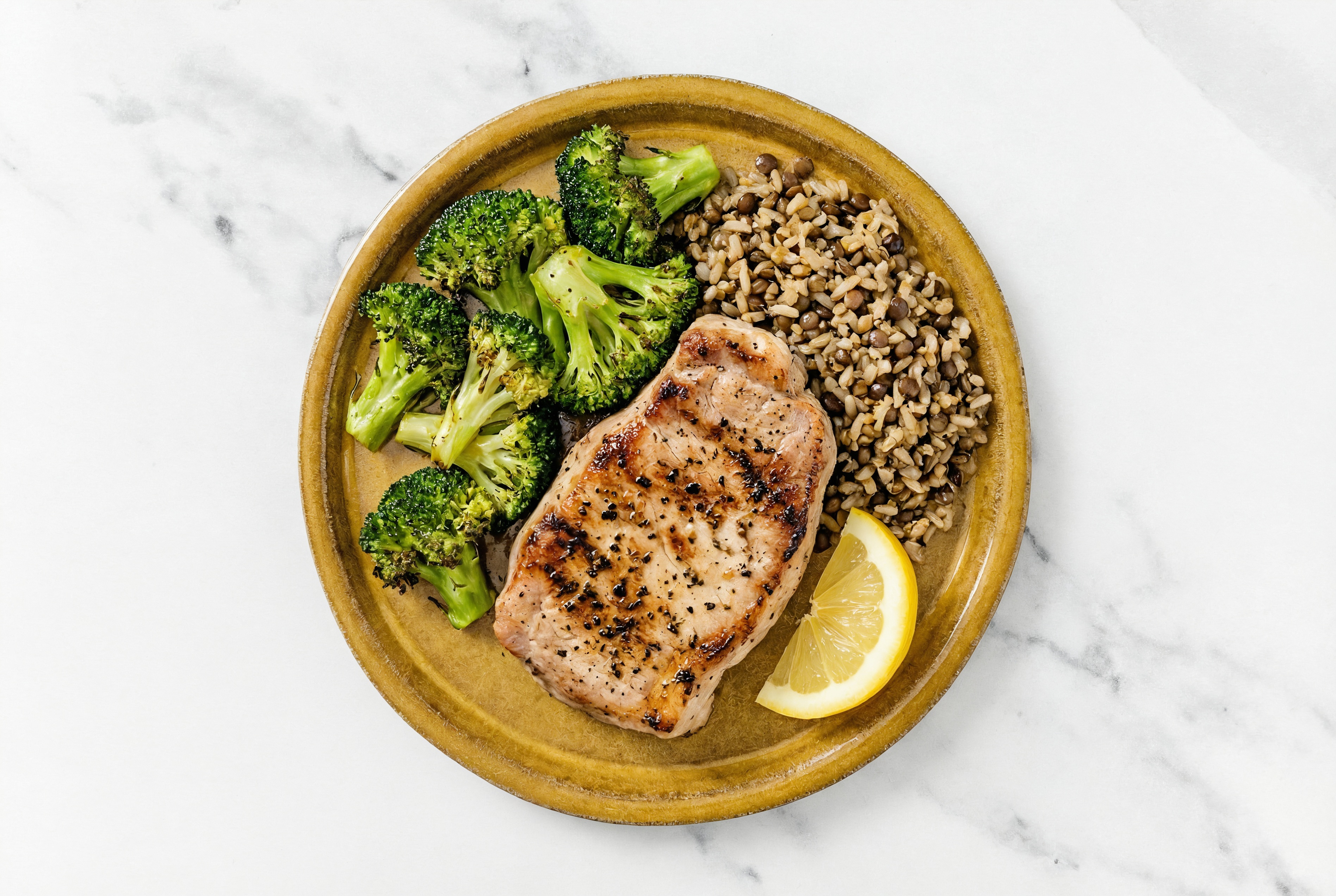 Herby Pork + Broccoli Bunches Power Bowl