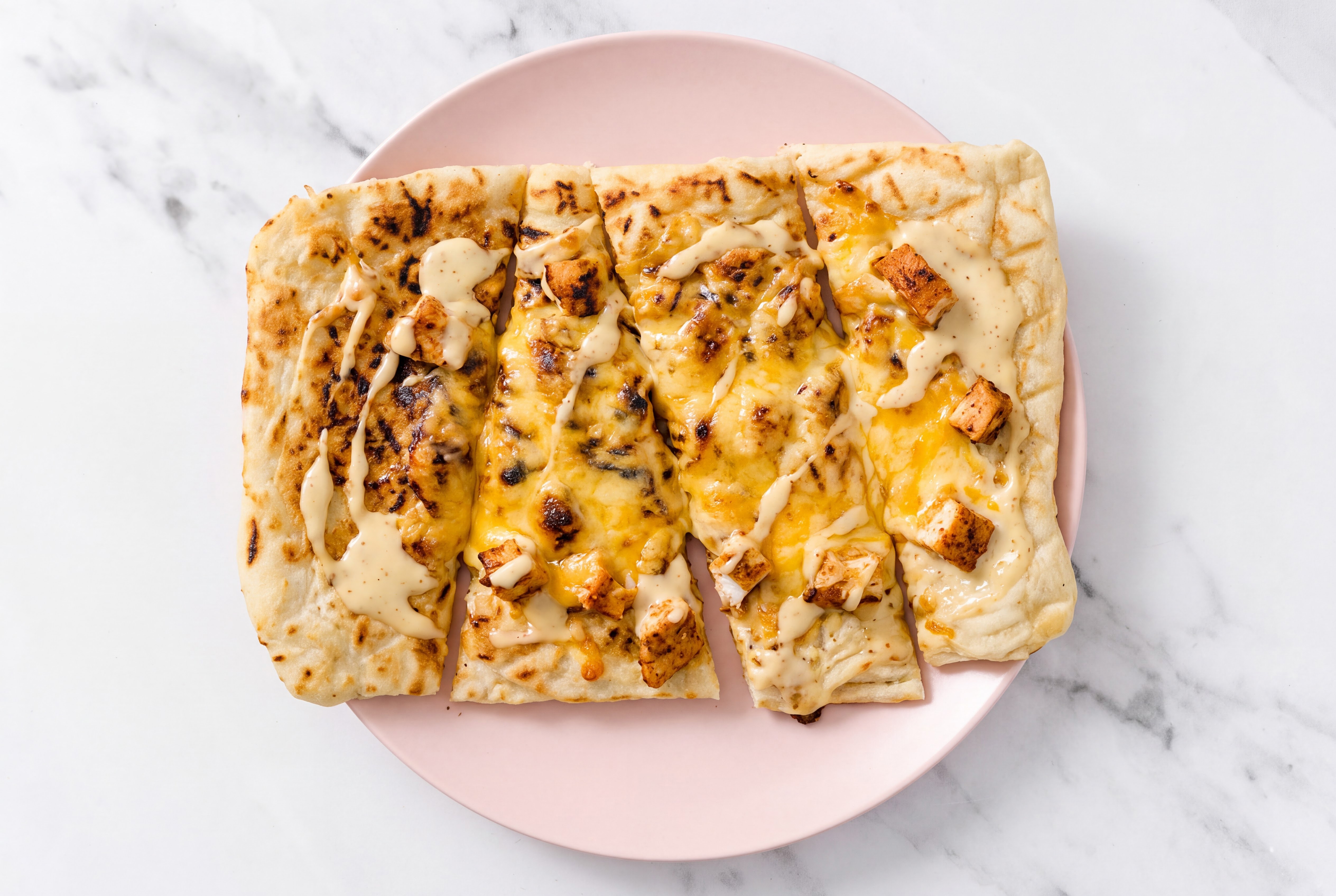 Blackened Chicken Miso Caesar Wood Grilled Pizza Crusts
