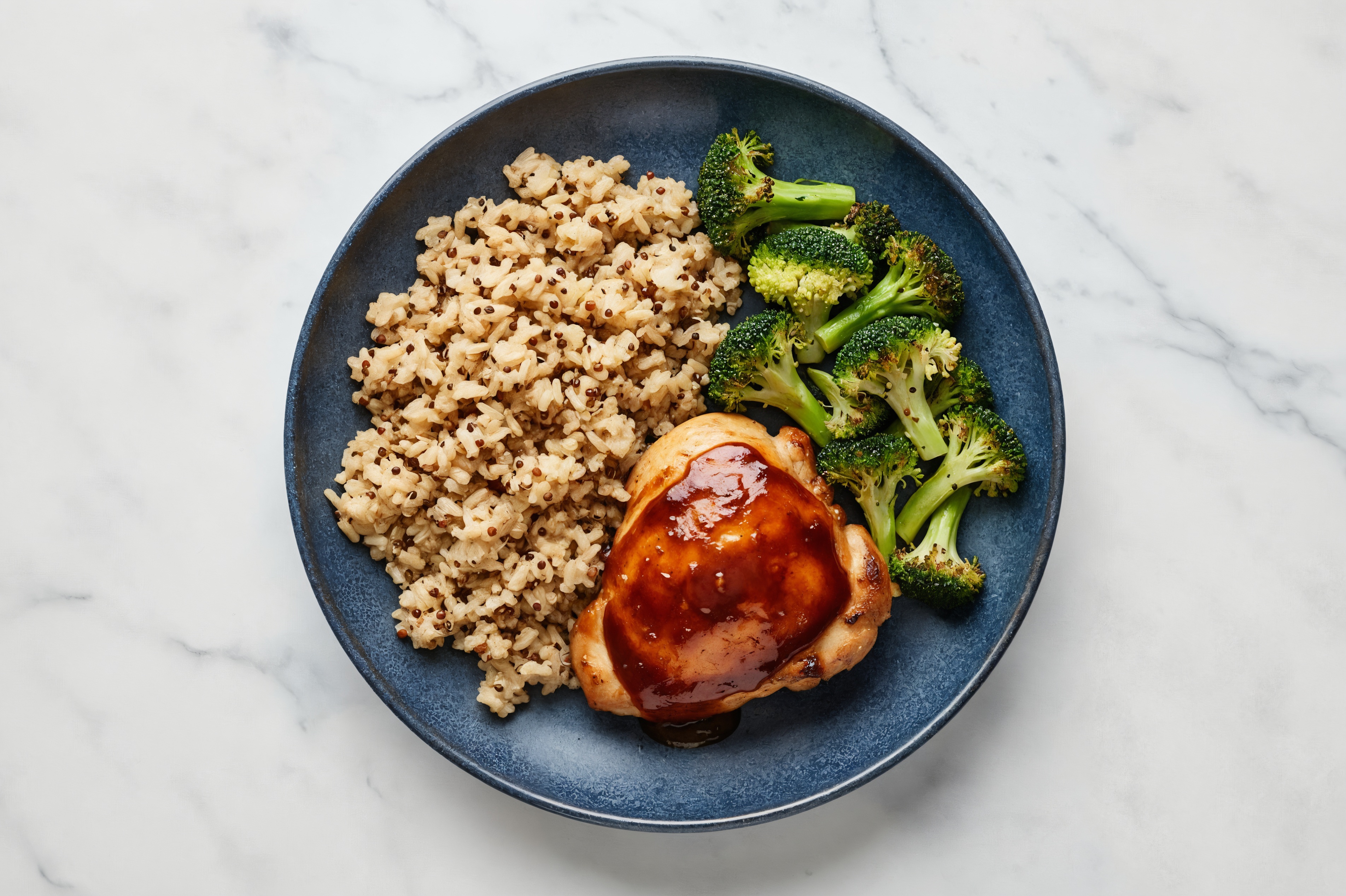 Japanese BBQ Chicken Thighs with Broccoli + Brown Rice