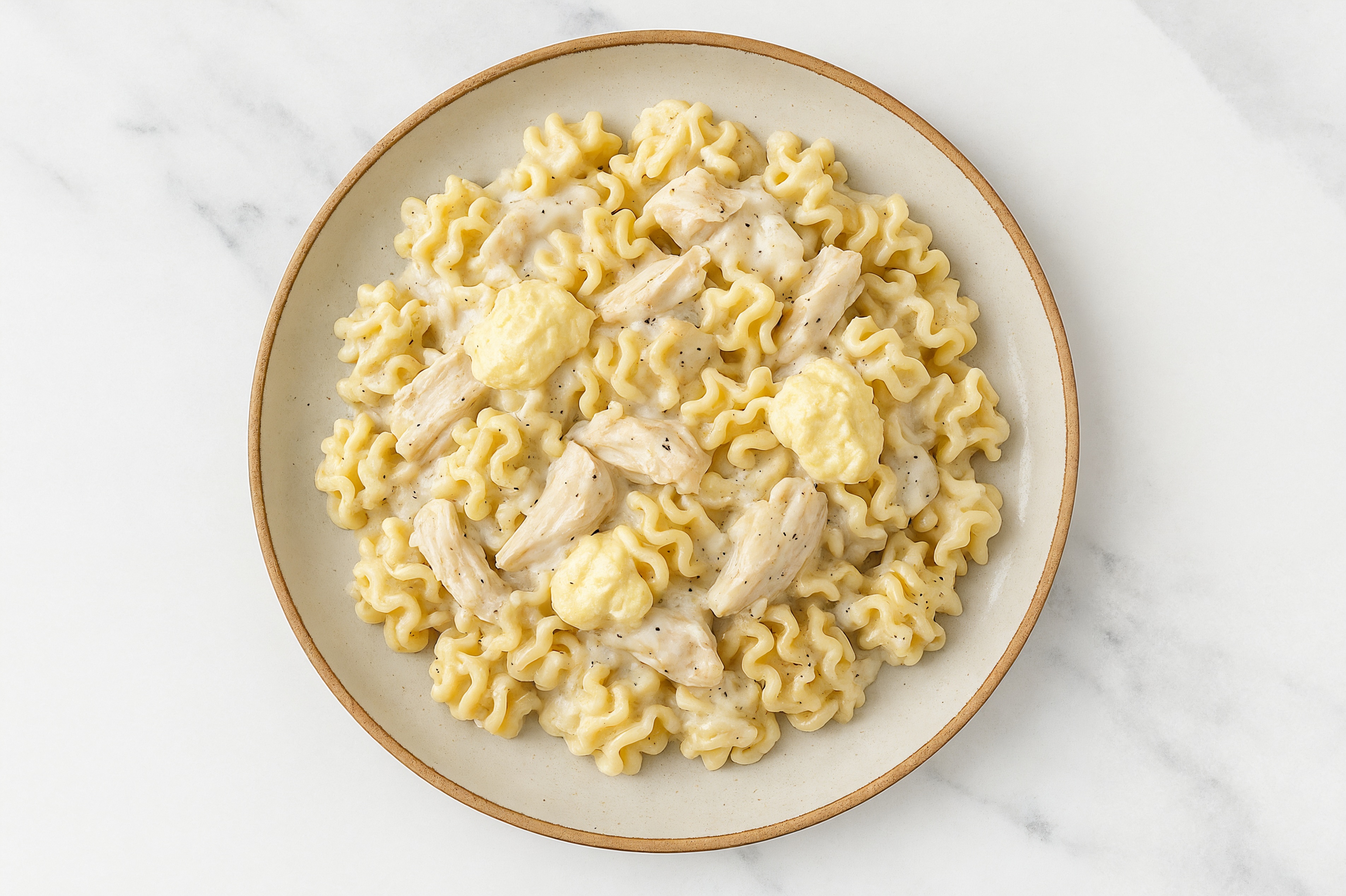 Alfredo Radiatori with Pepper Chicken & 