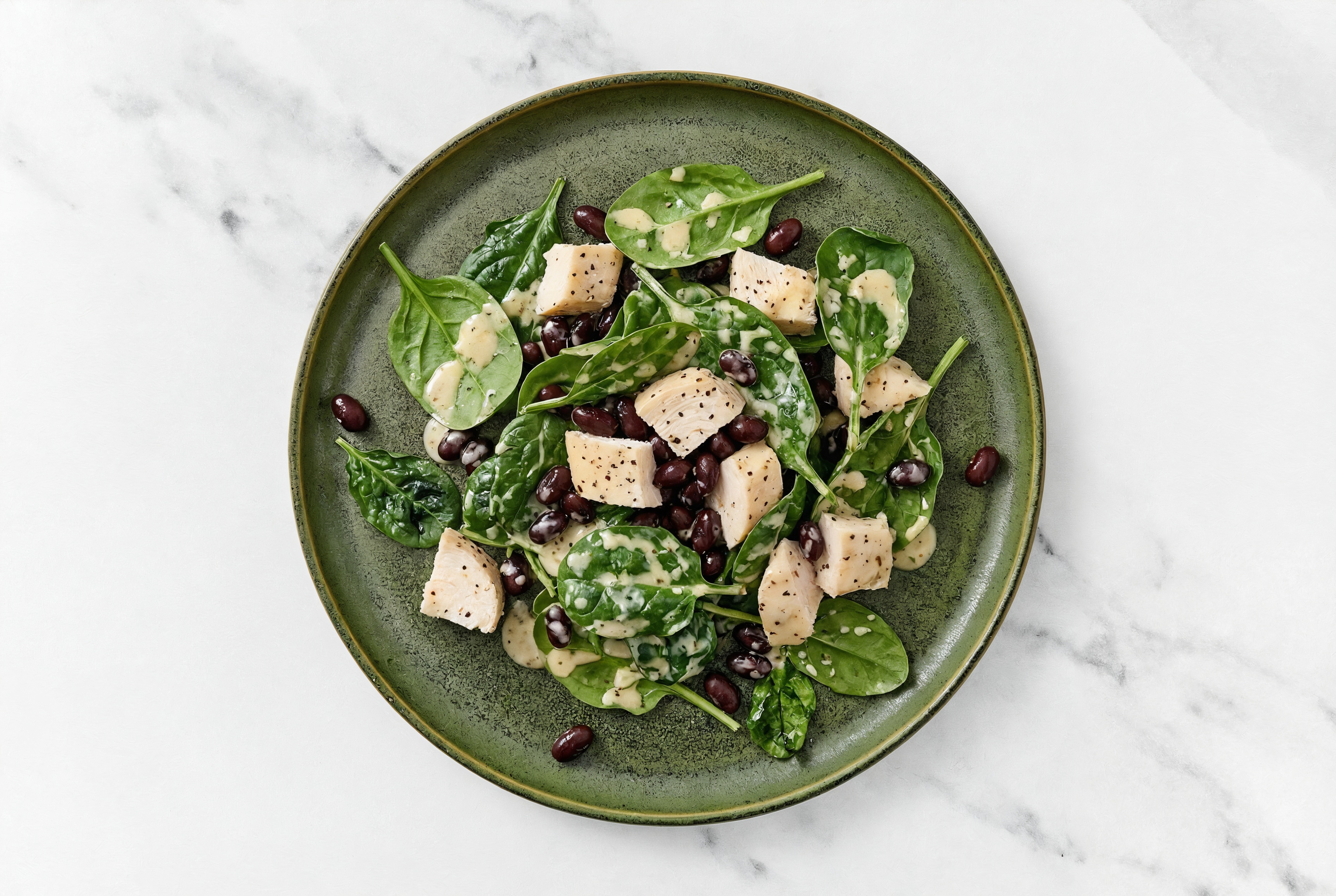 Chicken + Black Bean Spinach Caesar