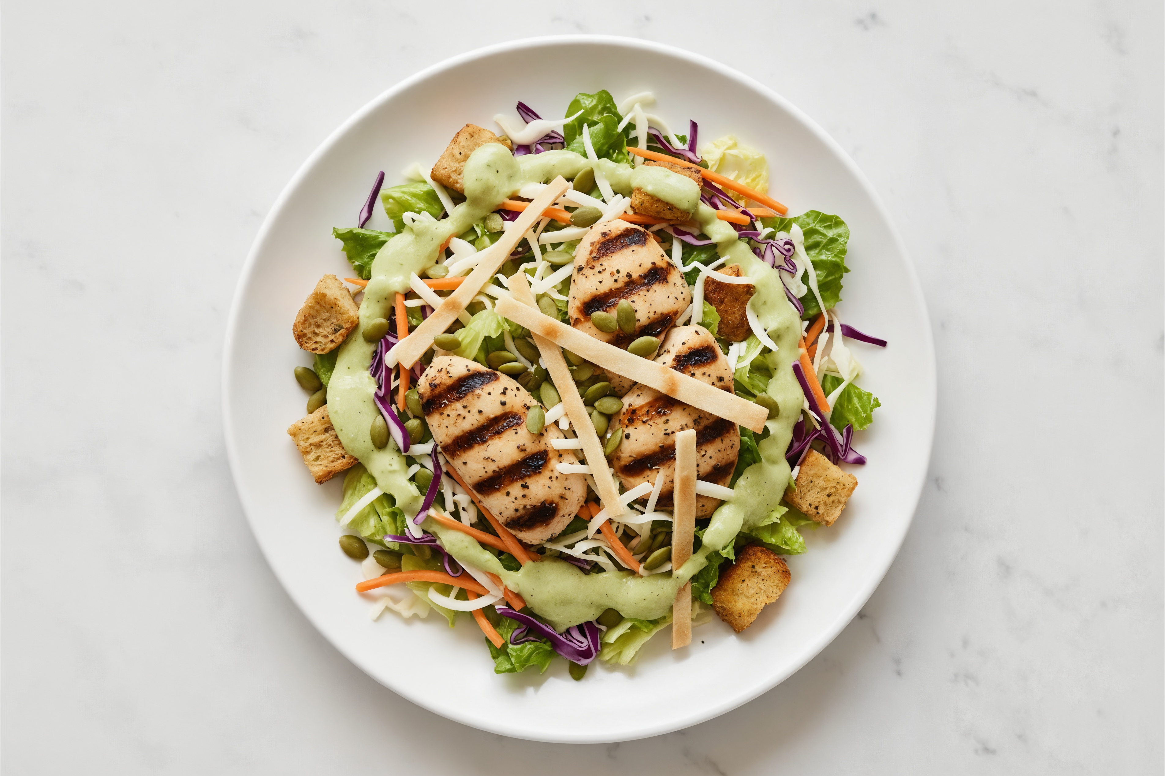 Seasoned Grilled Chicken Breast + Avocado Green Goddess Salad