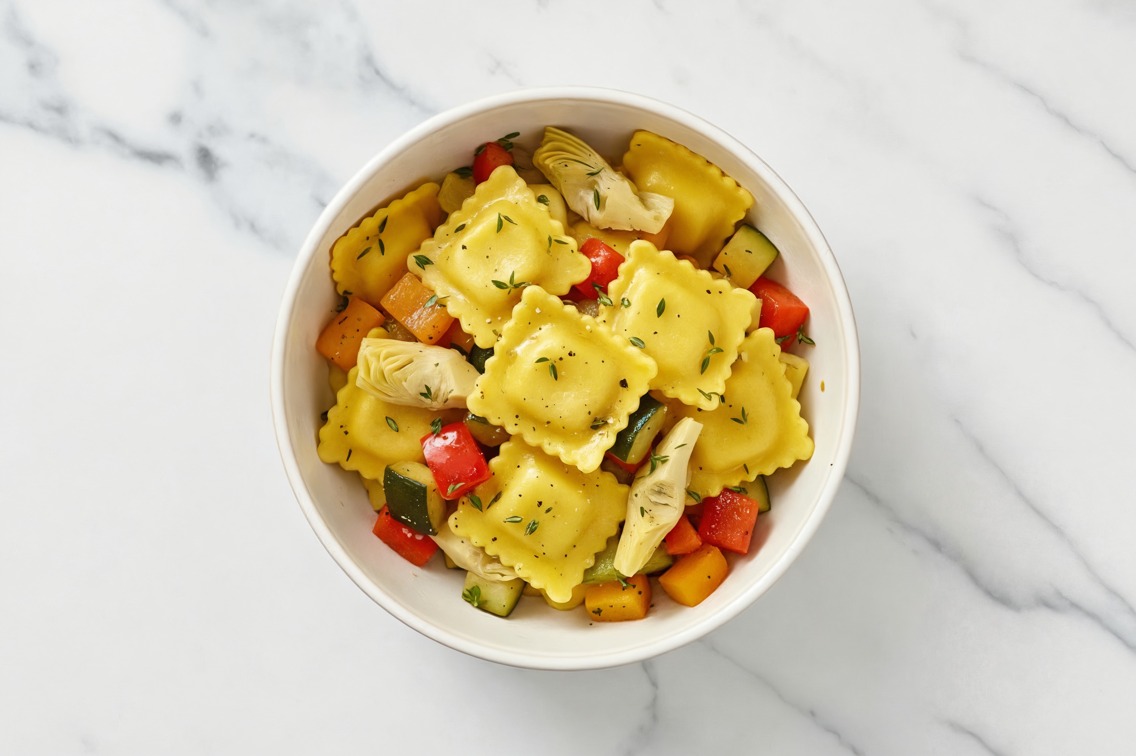 Squash n' Artichoke Ratatouille Ravioli