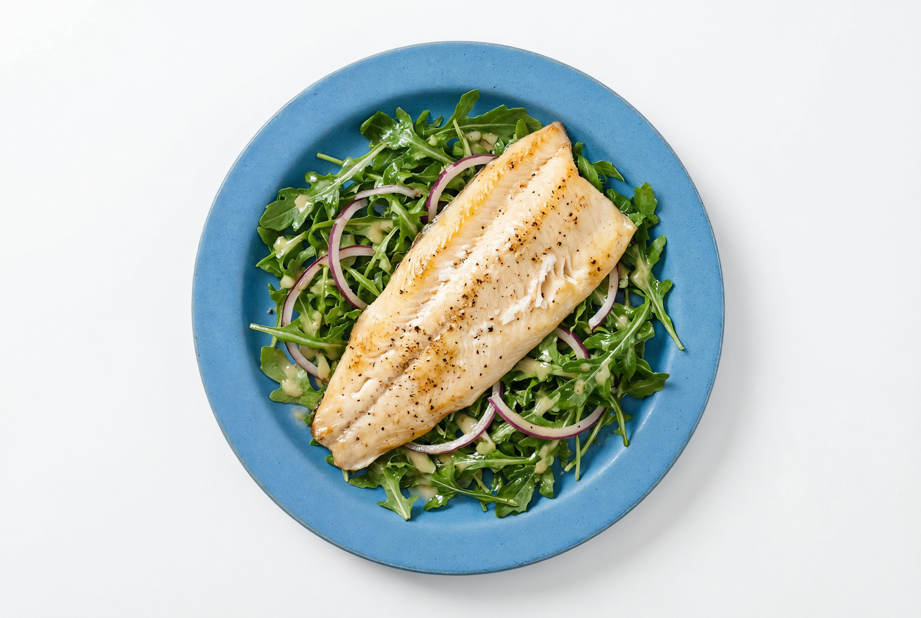 Arugula Salad with Trout, Onion & House Dressing