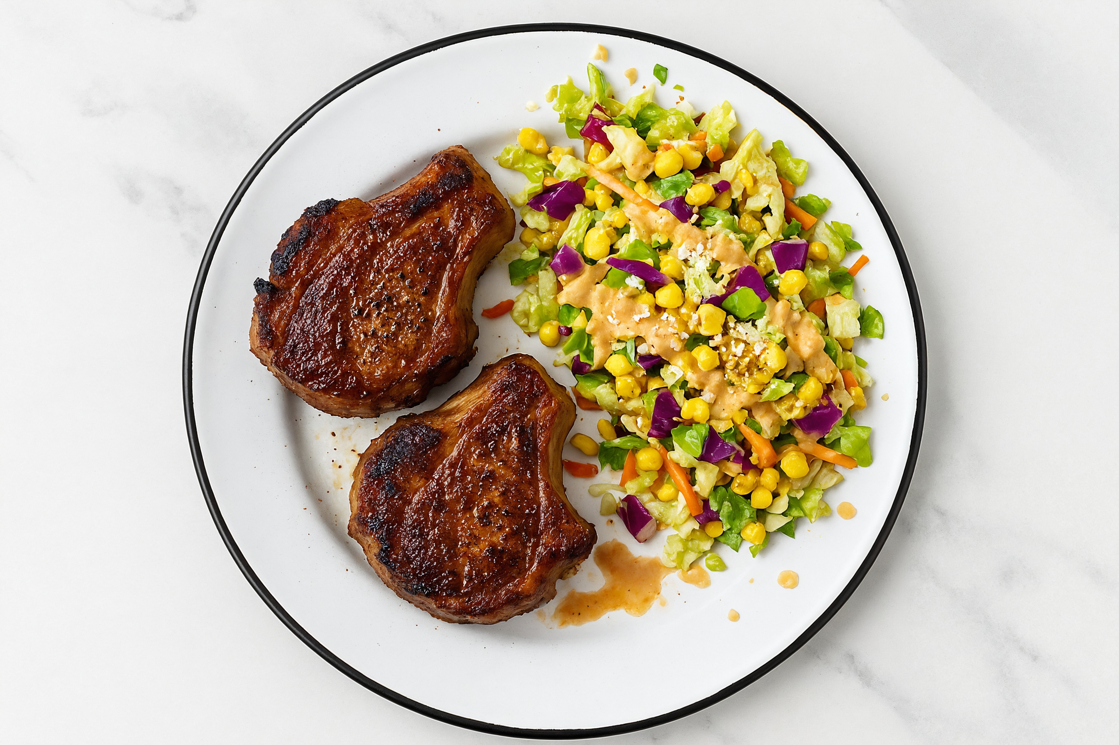 Seared Lamb Street Corn Chopped Salad