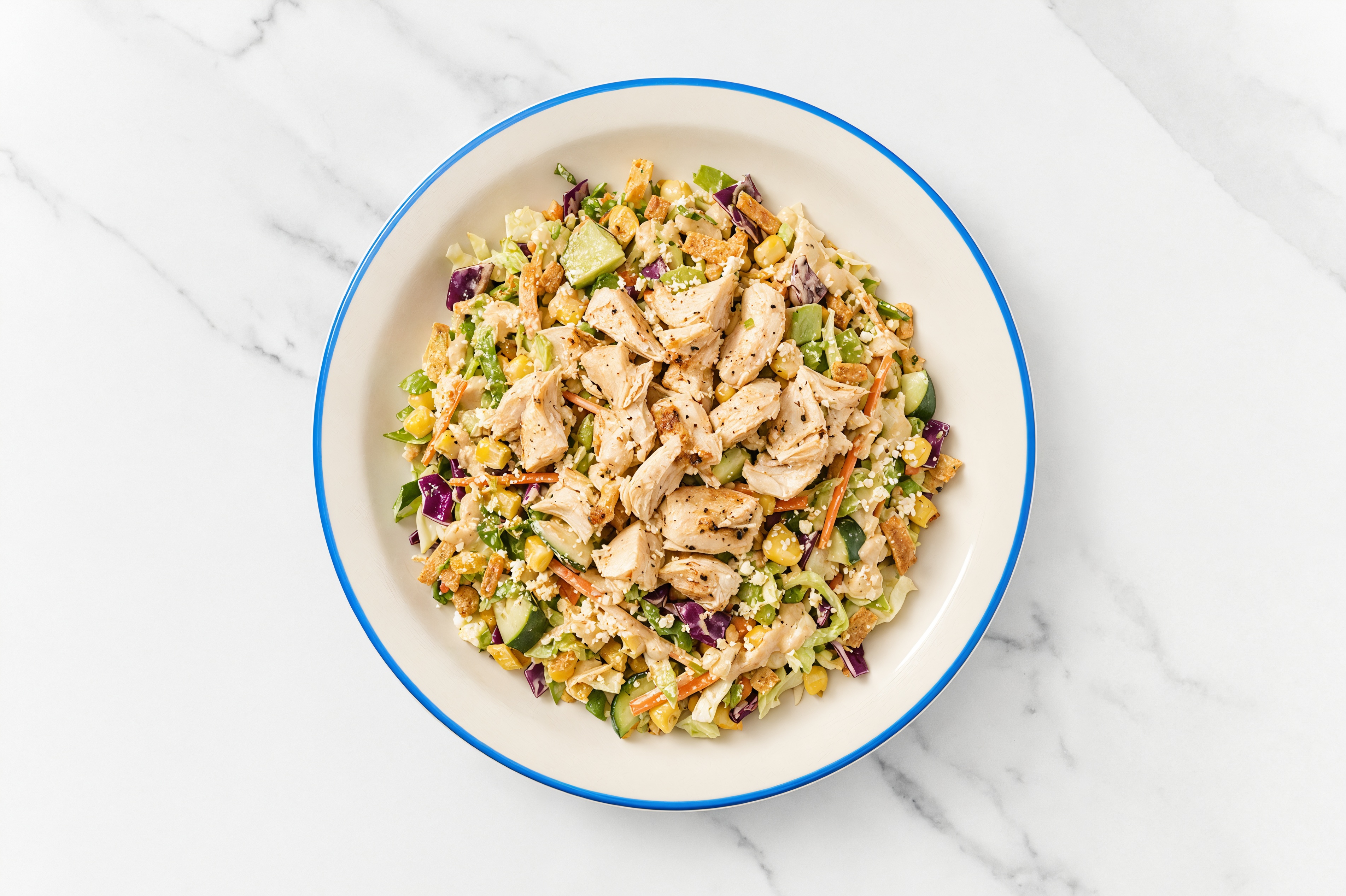 Street Corn Salad with Salt + Pepper Chicken + English Cucumber