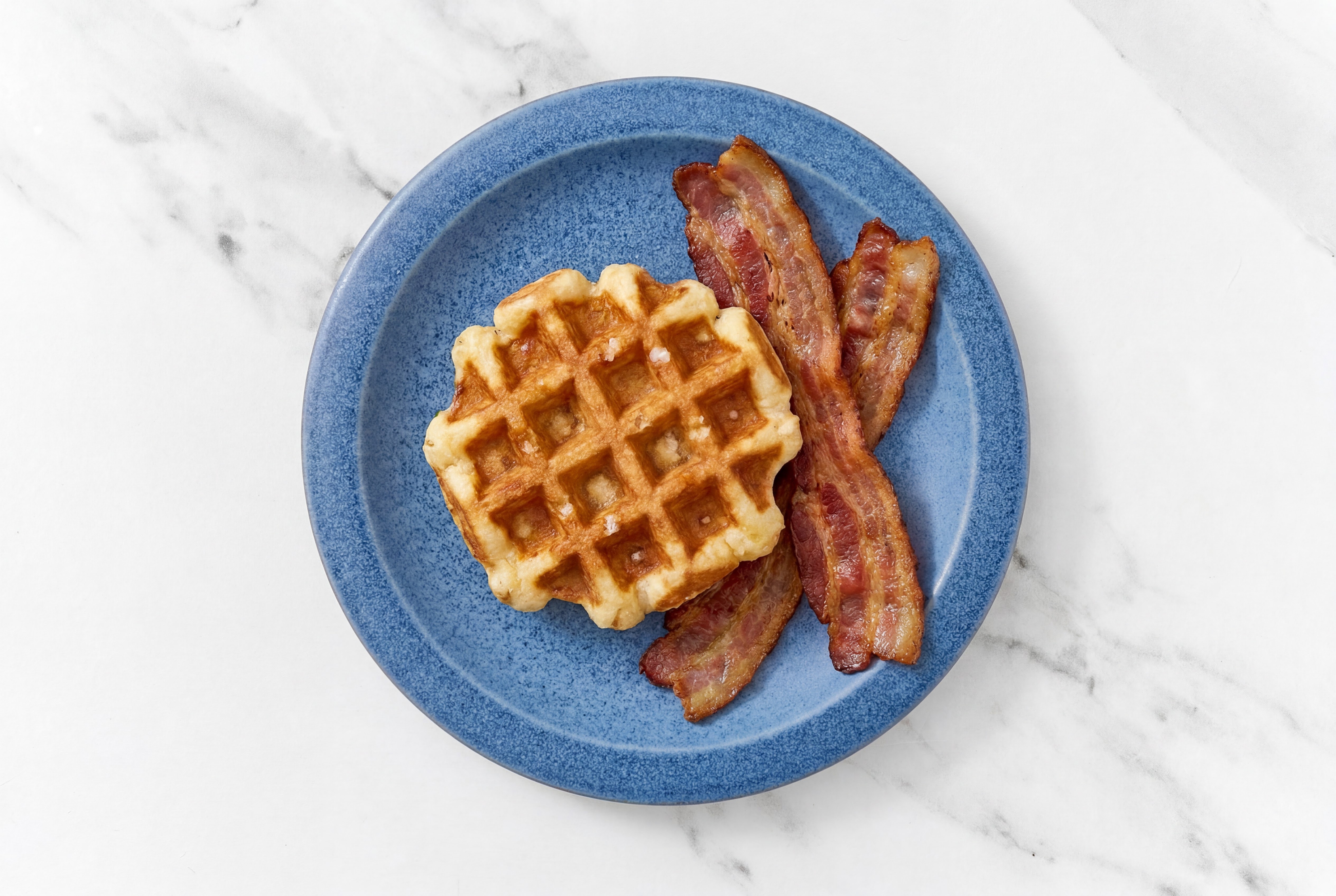 Belgian Waffle + Crispy Maple Bacon