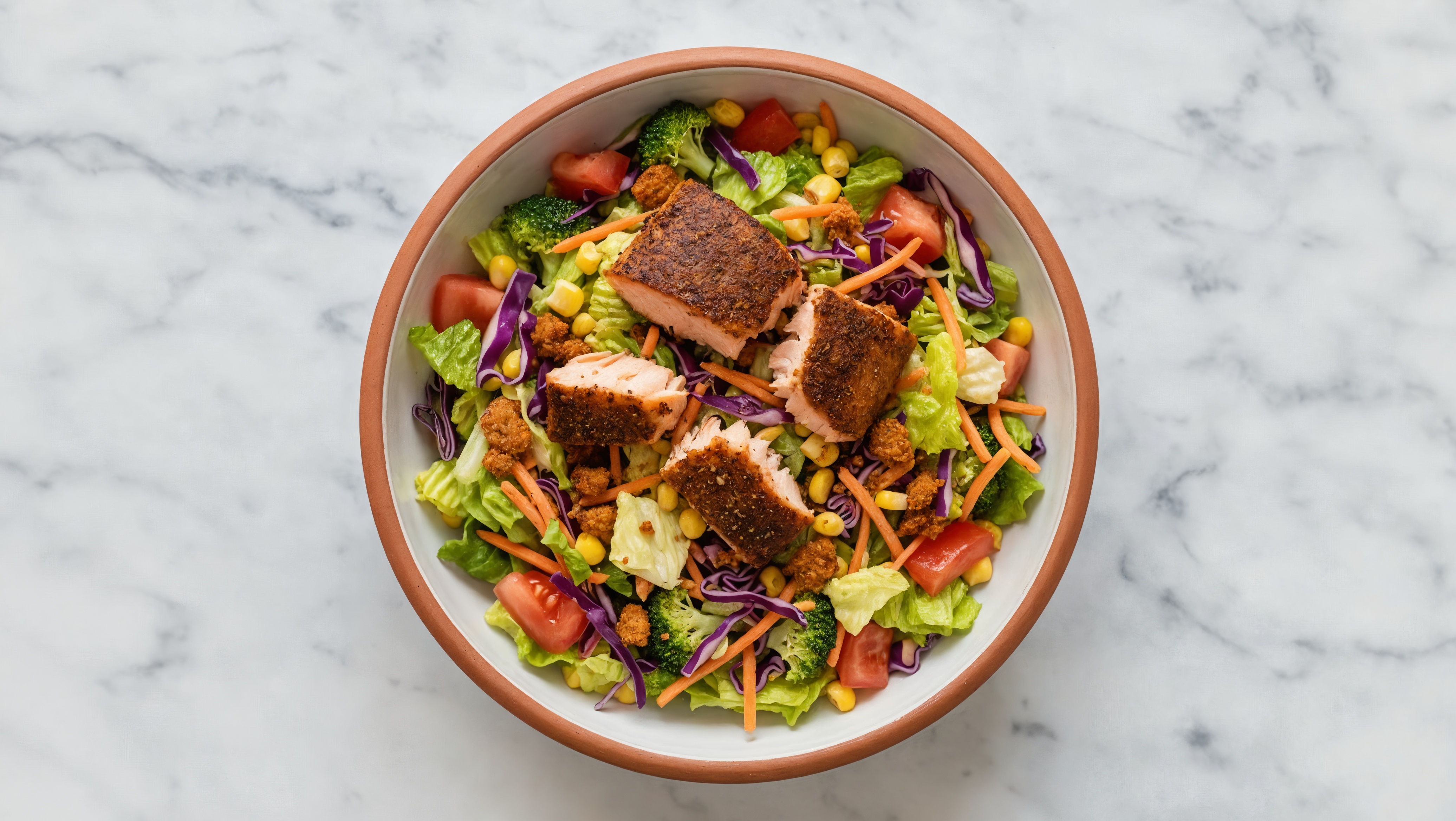 Blackened Salmon + Tomato Street Corn Salad