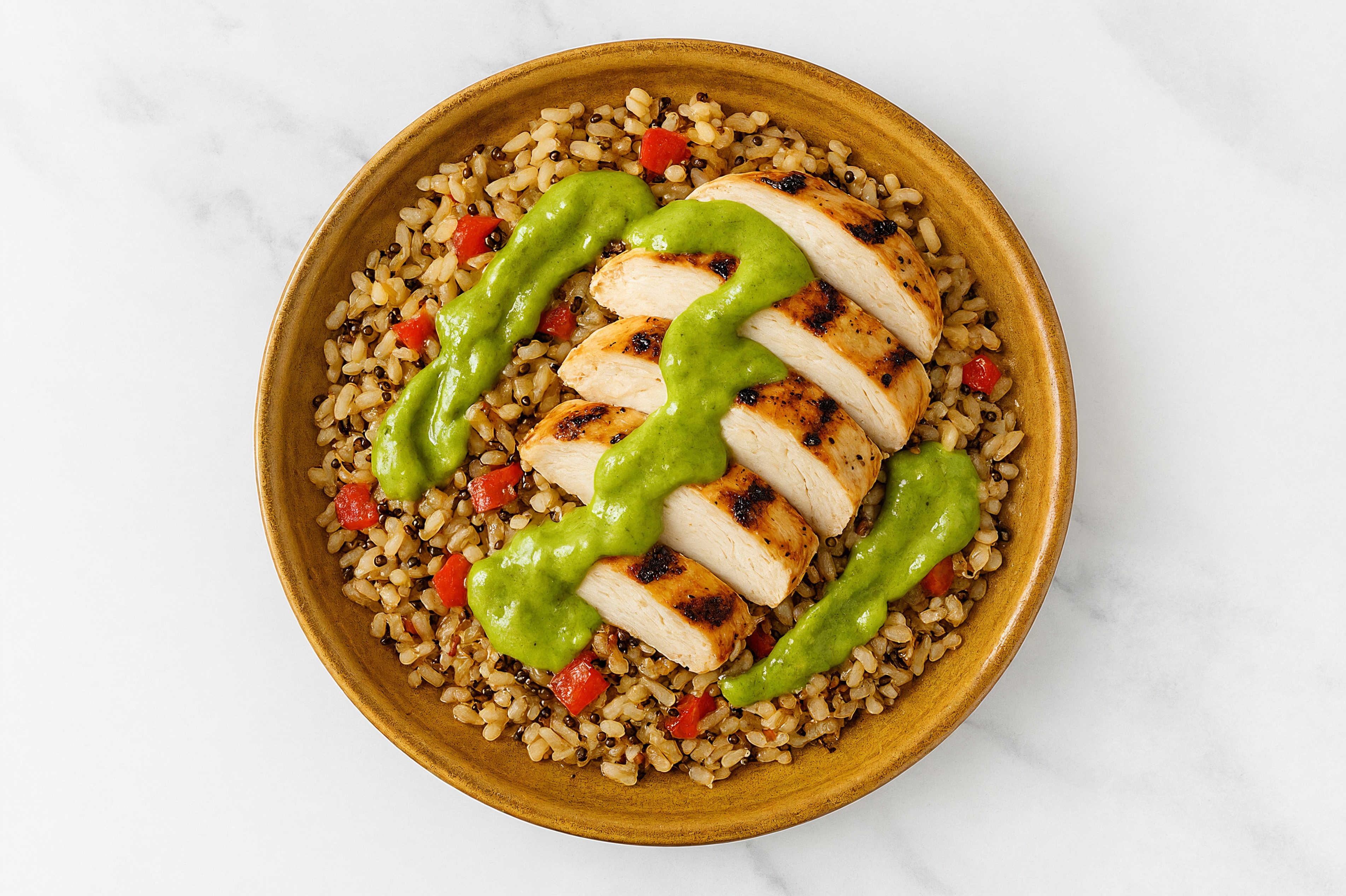 Seasoned Grilled Chicken Breast Fajita + Organic Red Pepper Rice Bowl