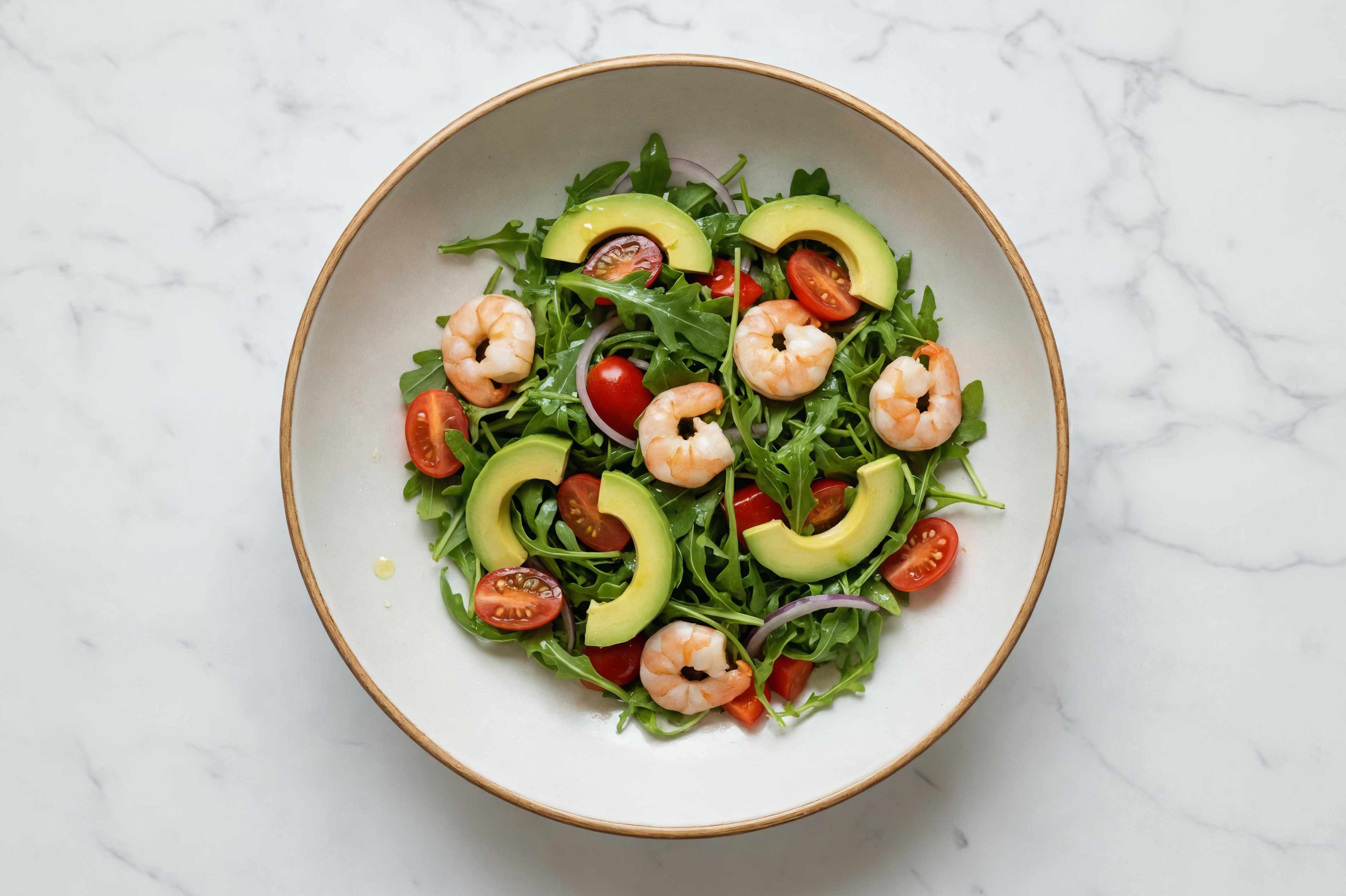 Shrimp + Avocado Technicolor Salad