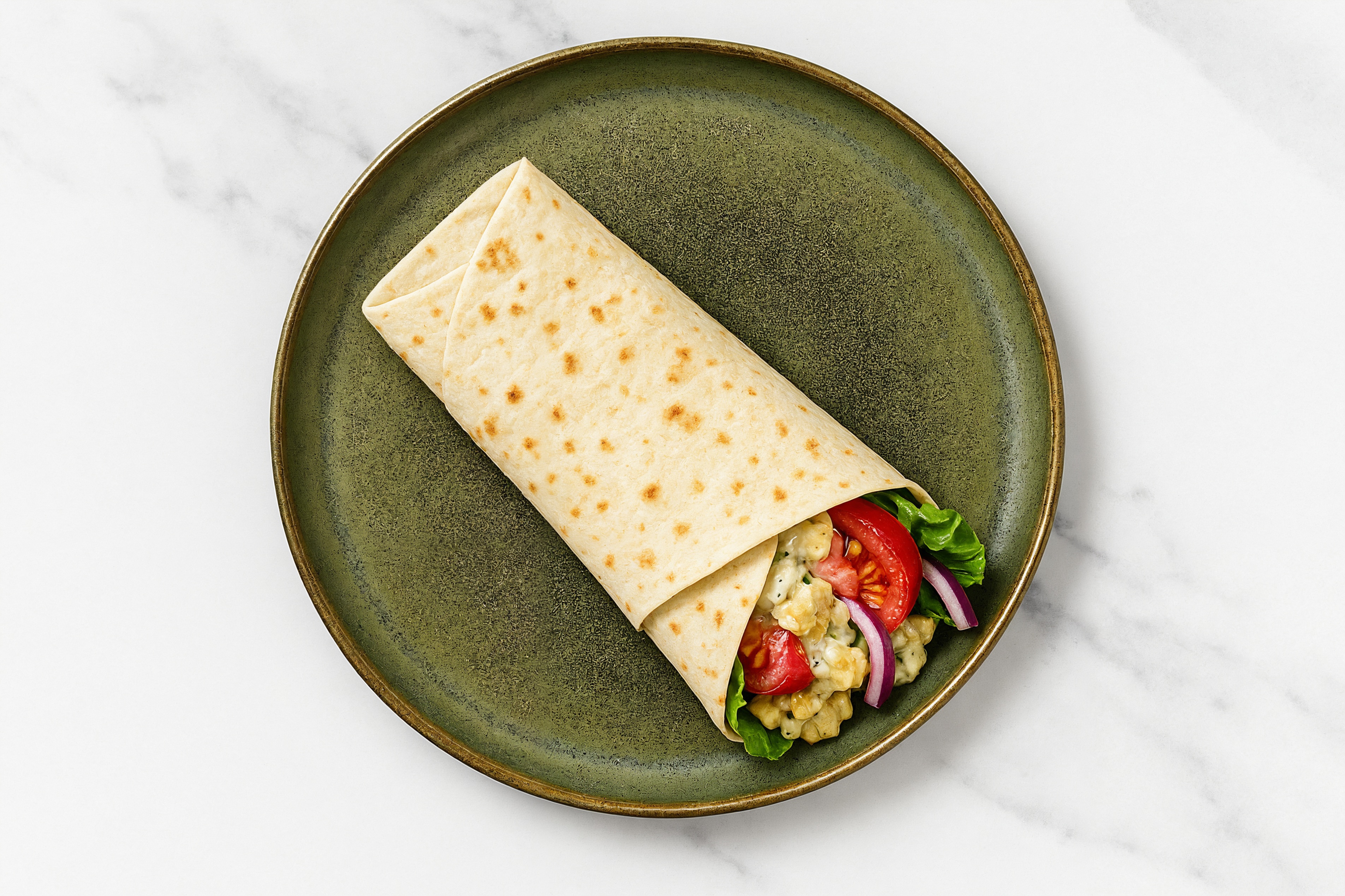 Herby Tzatziki Smashed Chickpea Lavash Wrap
