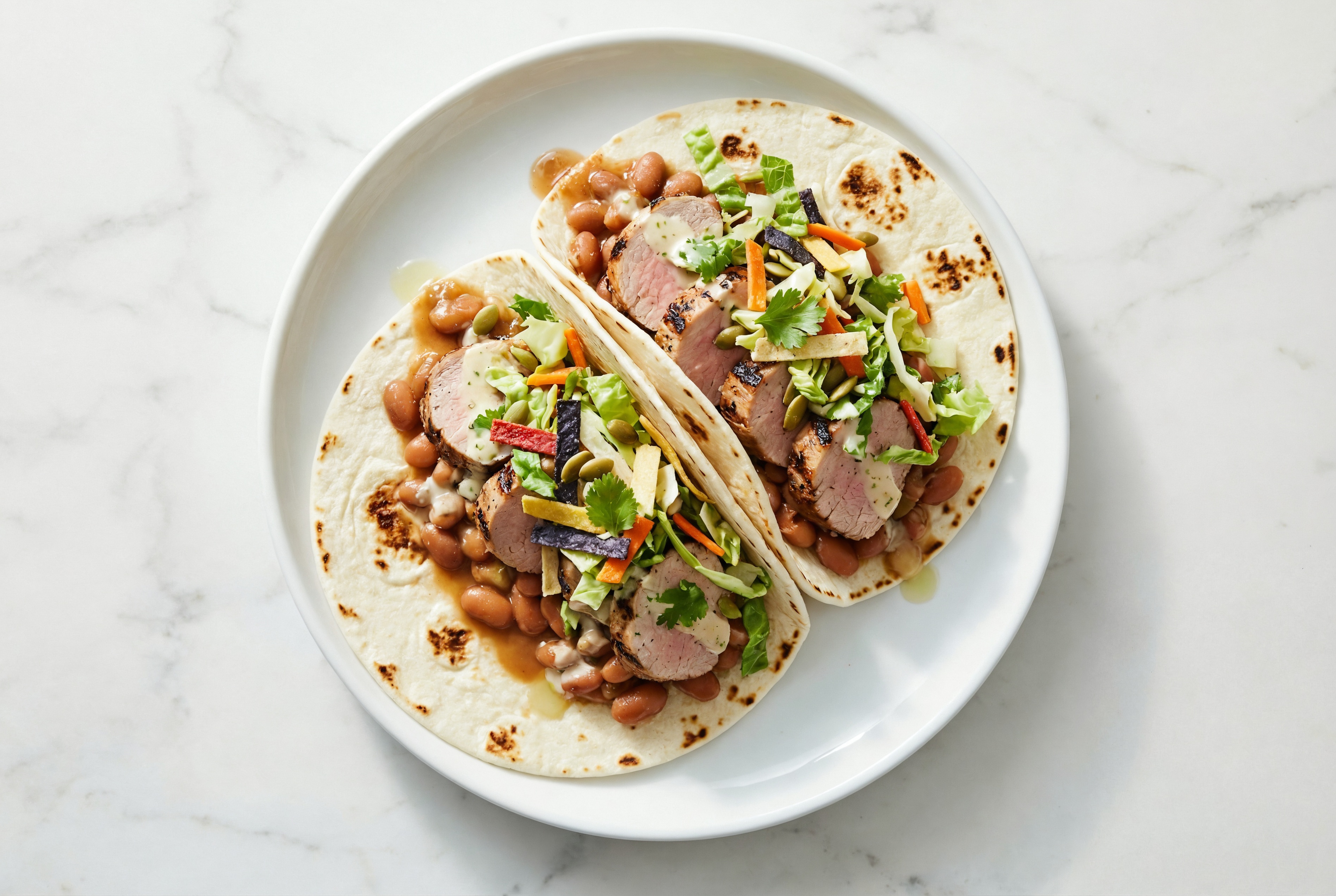 Cowboy Pinto Bean Pork Taco