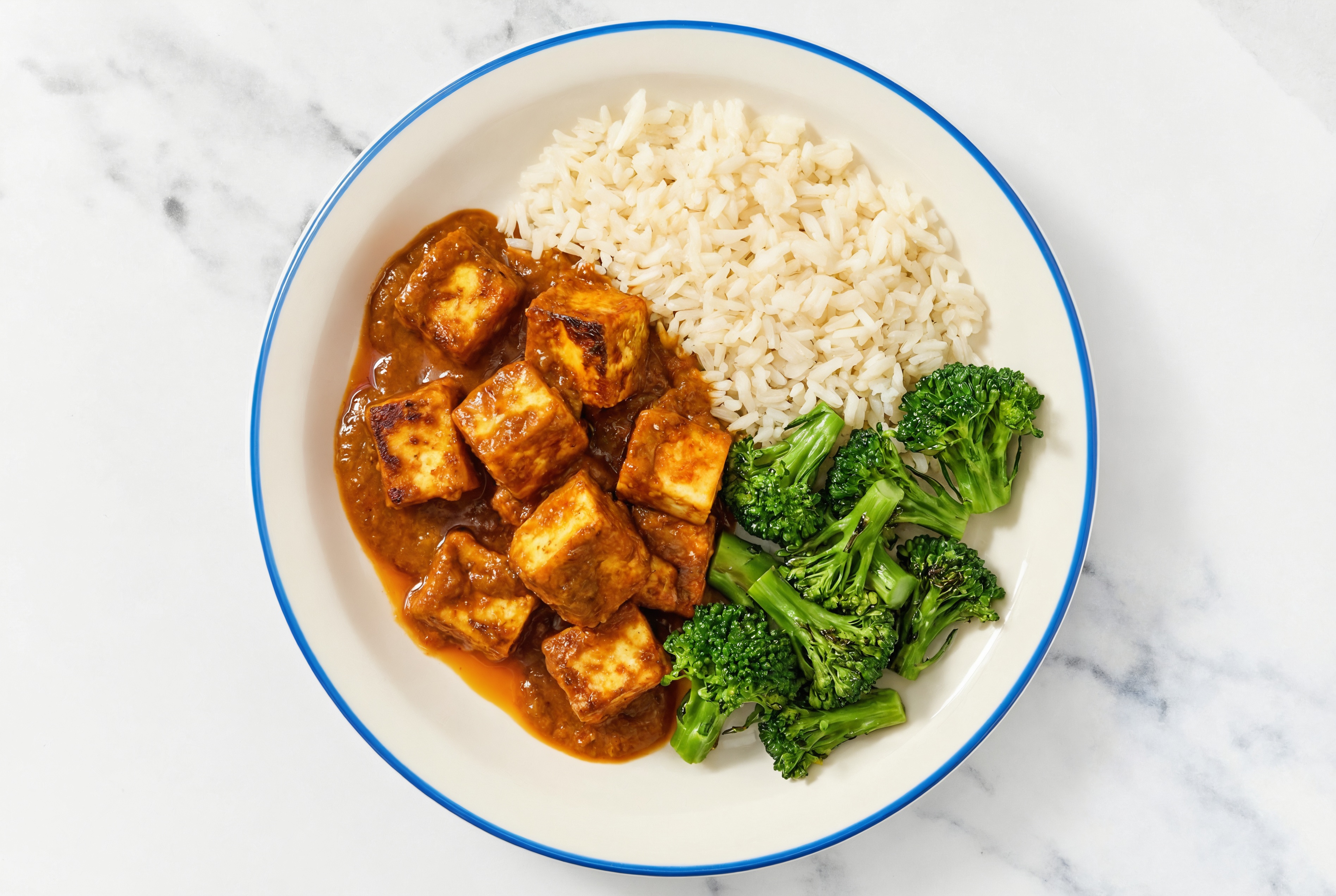 Tandoori Paneer with Long Grain White Rice Broccoli