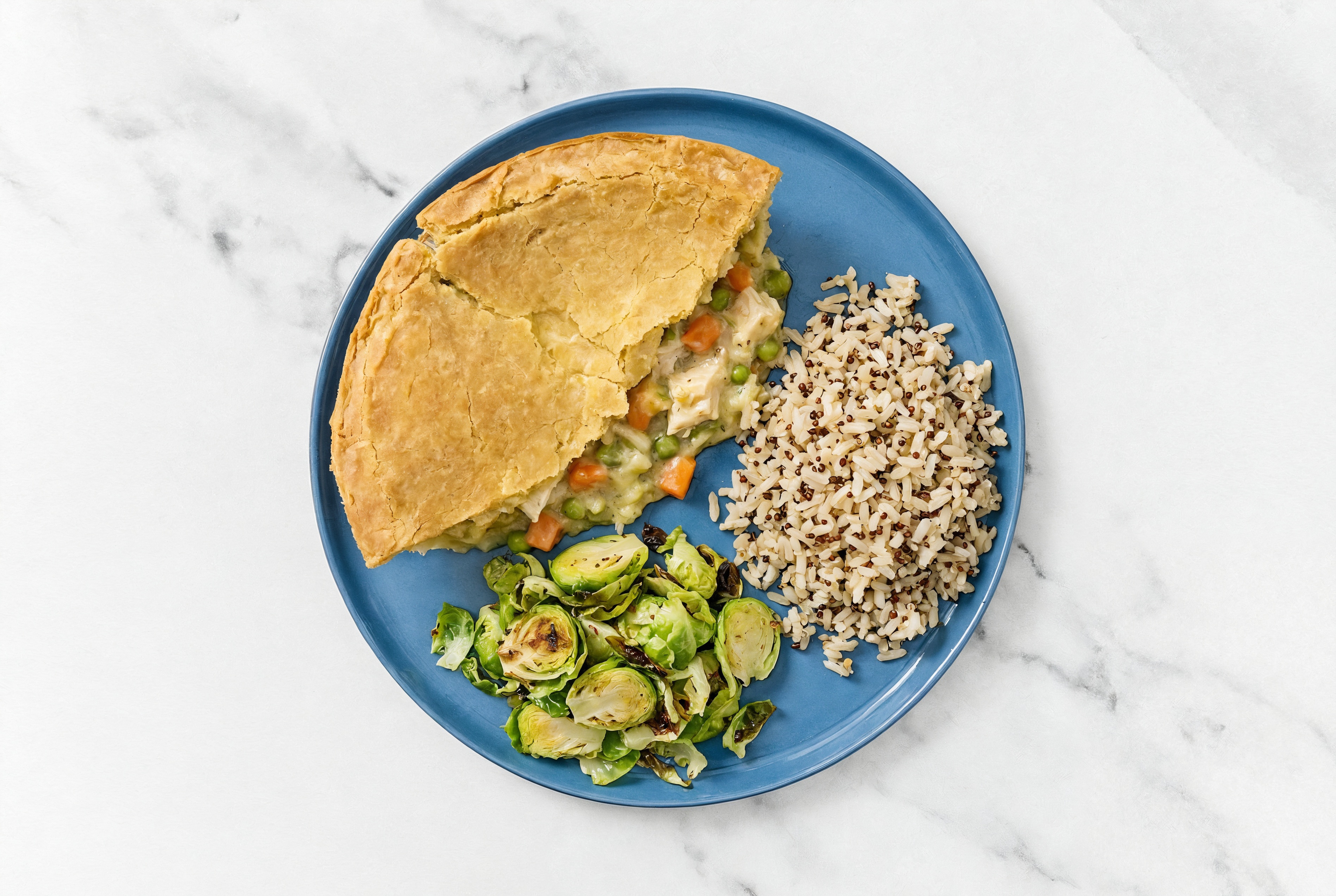Chicken Pot Pie with Brussels & Quinoa Blend
