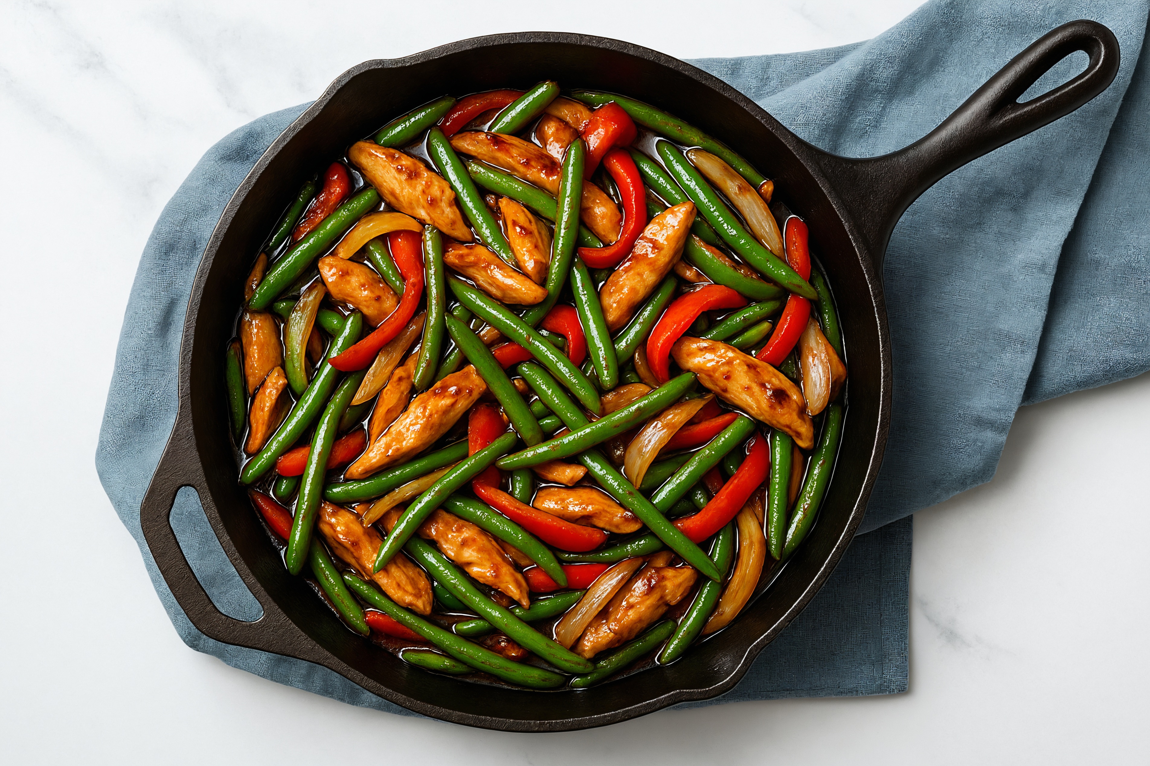 Teriyaki Chicken Stir-Fry with Green Beans & Peppers