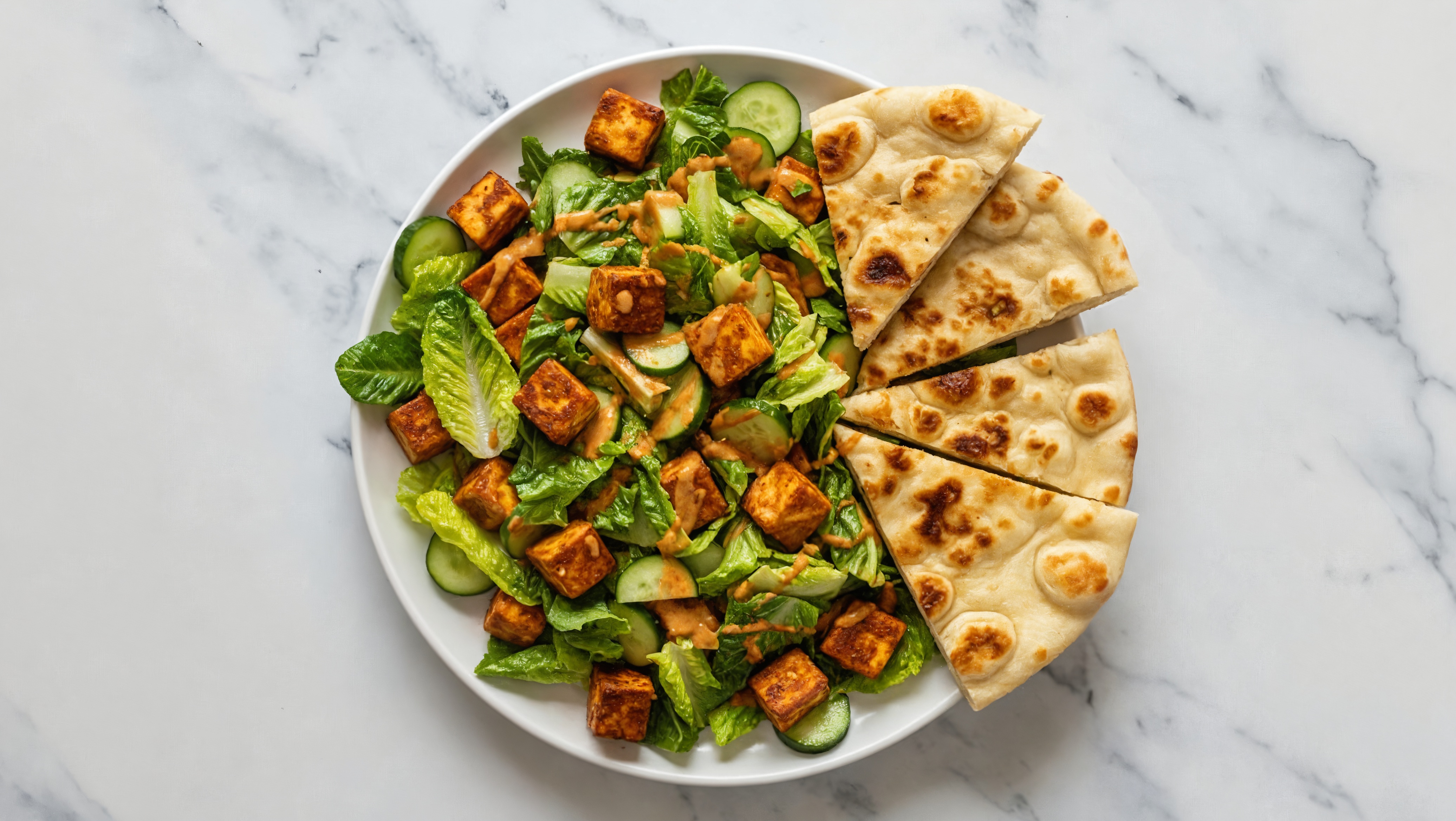 Garlicky Masala Paneer Salad