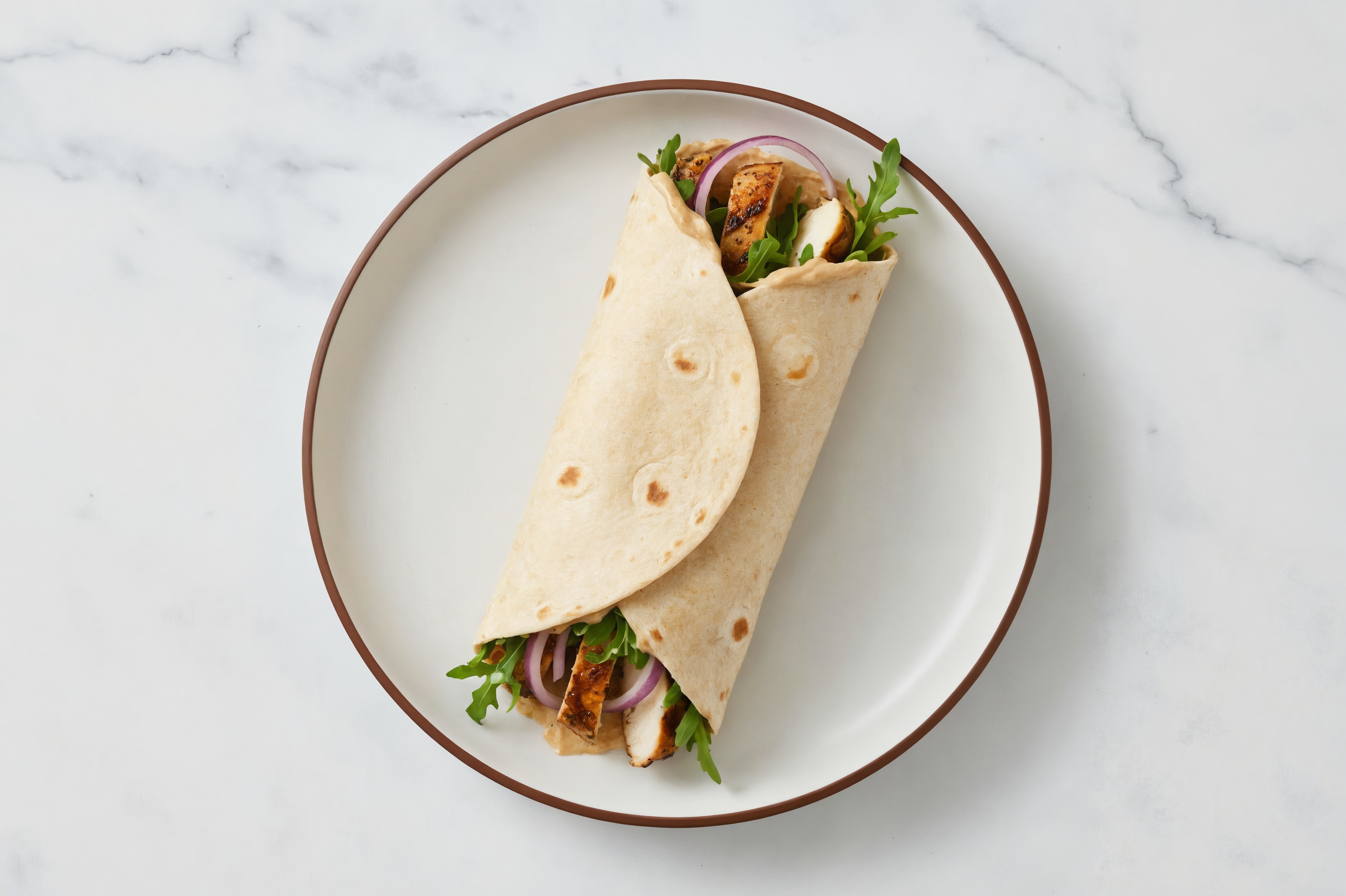 French Onion Grilled Mediterranean Chicken Breast Wrap