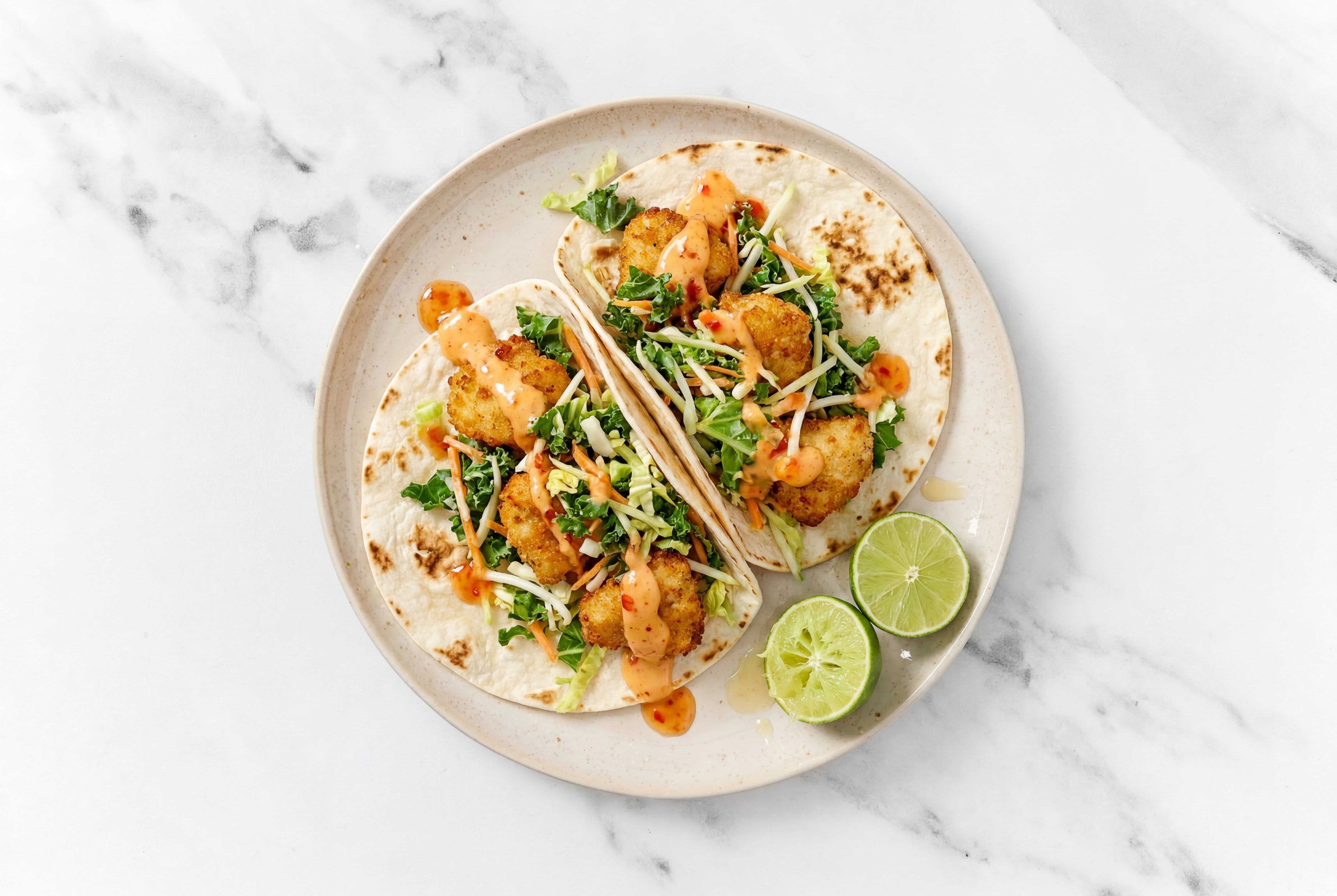 Bang Chicken Tacos with Superblend Mix + Fresh Lime
